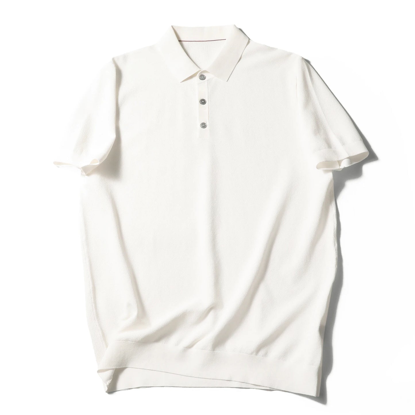 Italian luxury ZZ series 2025 summer new men's business casual simple machine washable cotton knitted POLO shirt