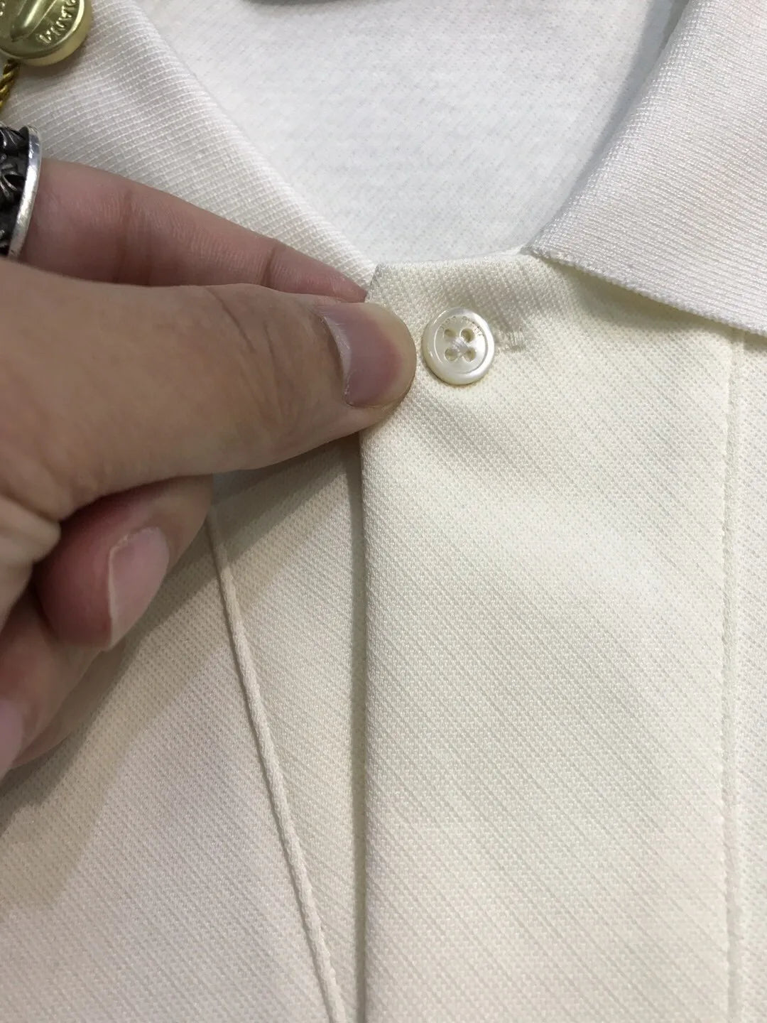 Italian LP old money style light luxury men's summer simple business casual lapel short sleeved polo shirt