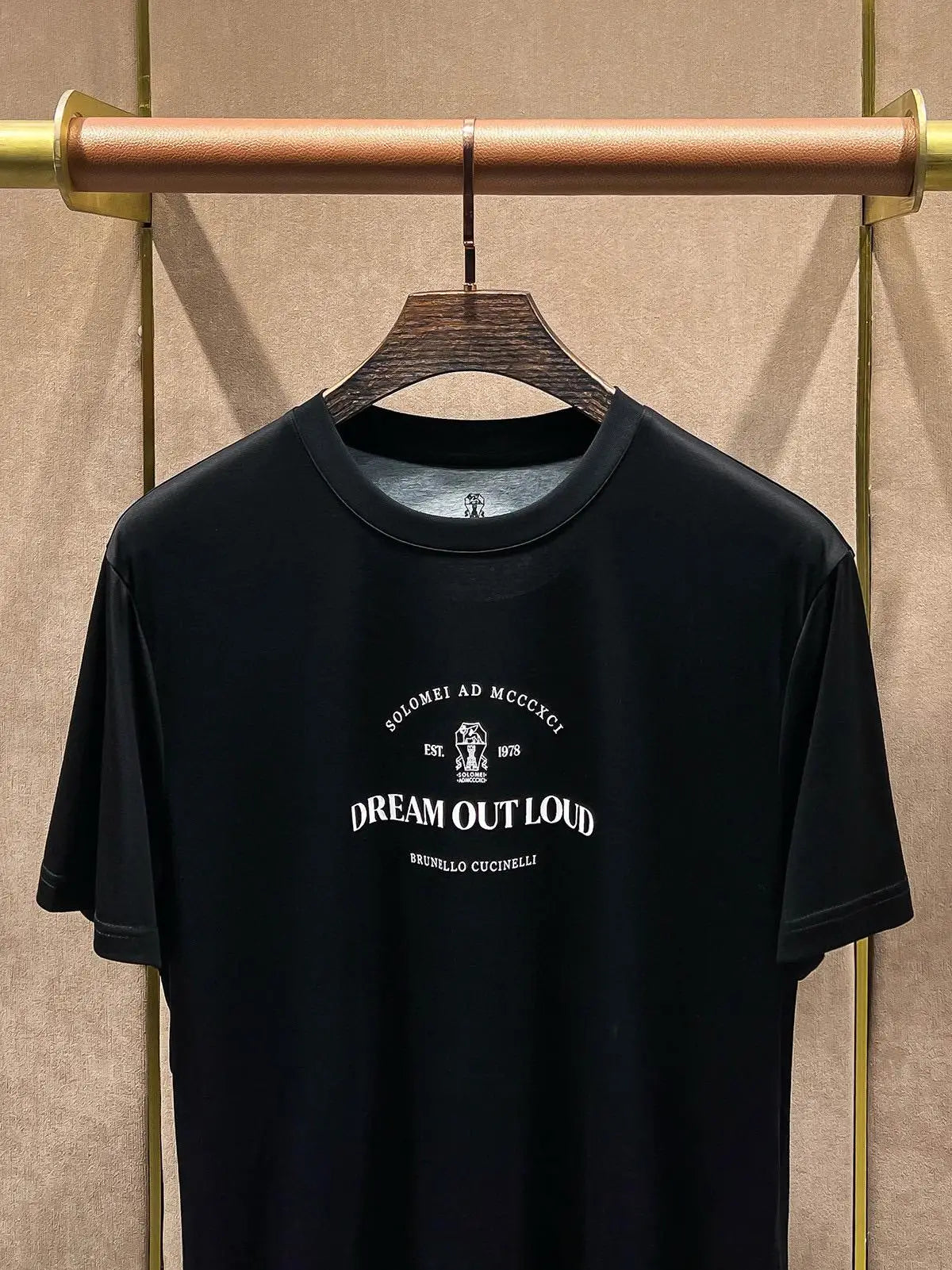 Italy BC men's clothing summer new cotton breathable solid color fashion casual old money wind round neck short sleeve T-shirt