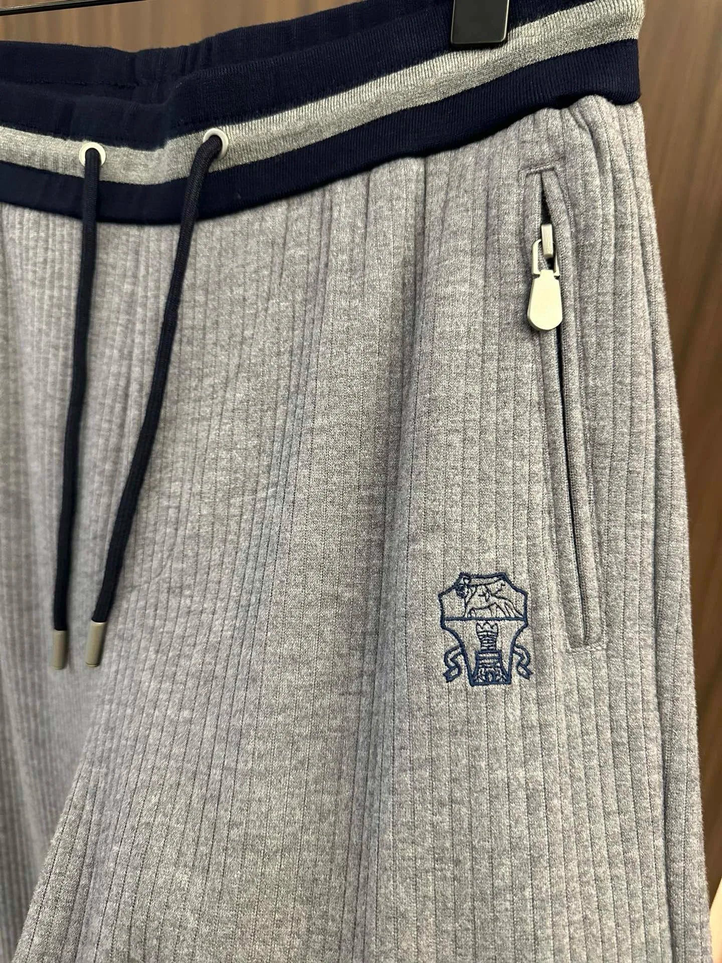 BC old money style men's clothing autumn and winter new wool striped versatile loose straight sweatpants business casual pants
