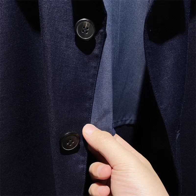High luxury heavy series, light and breathable texture, temperament gentleman business casual linen loose jacket