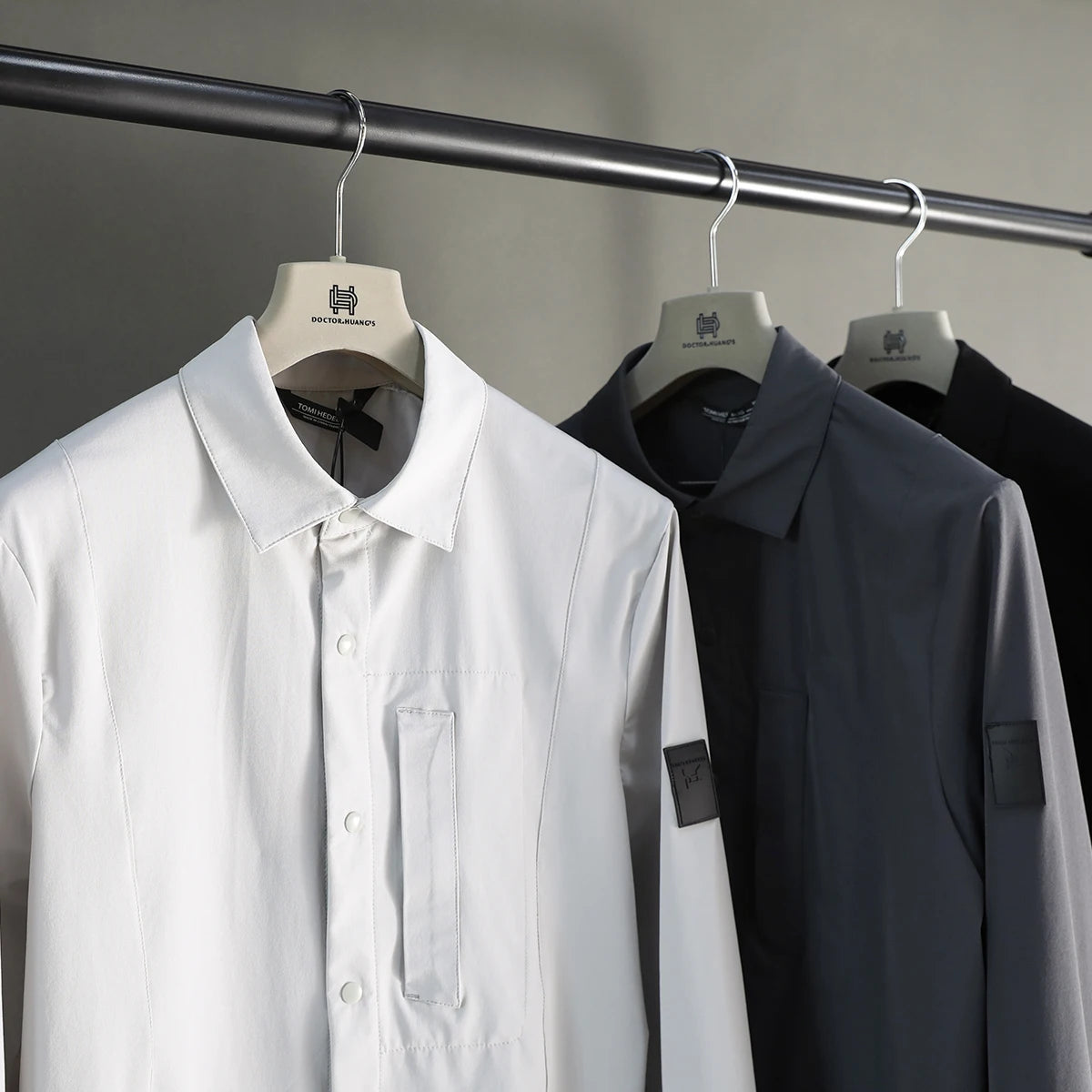Spring and summer new men's leisure urban functional wind outdoor long-sleeved shirt breathable four-sided elastic shirt