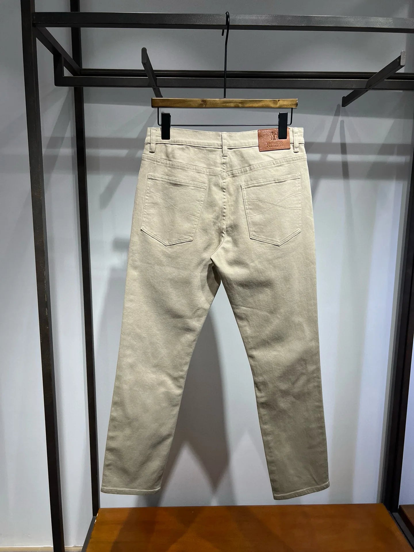 Fashion light luxury Italian BC men's spring and summer new business casual fashion small straight jeans
