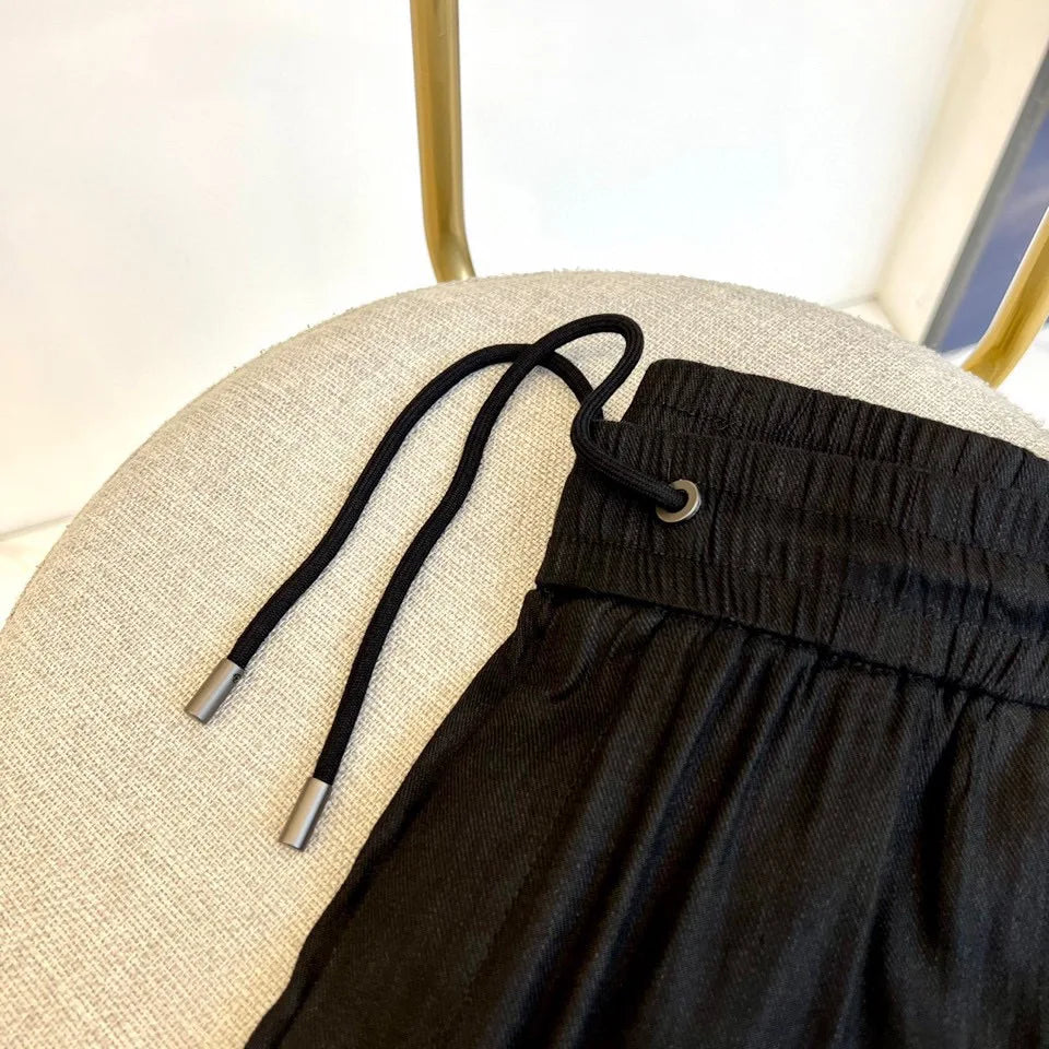 Italy BC men's summer new linen fabric breathable comfortable fashion business old money wind straight casual pants