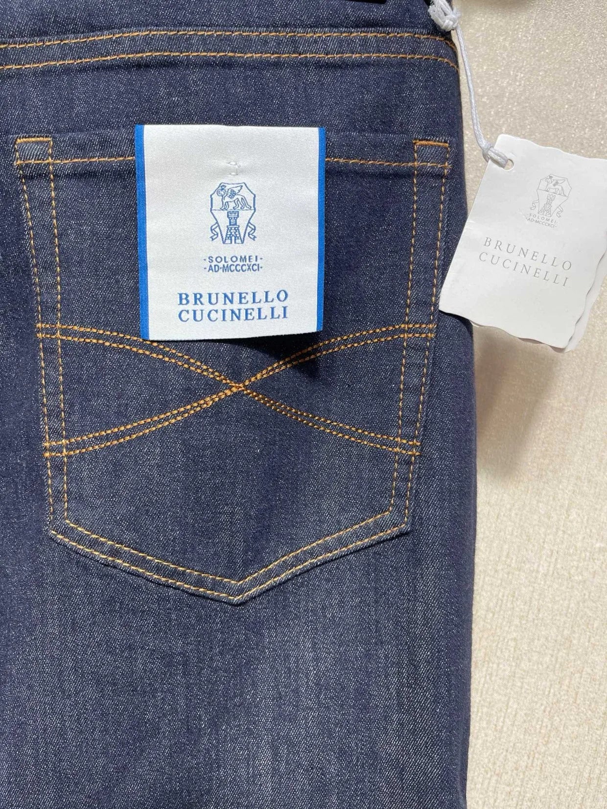 Italy BC men's spring and summer new washed blue micro-elastic breathable fashion casual old money wind small straight jeans