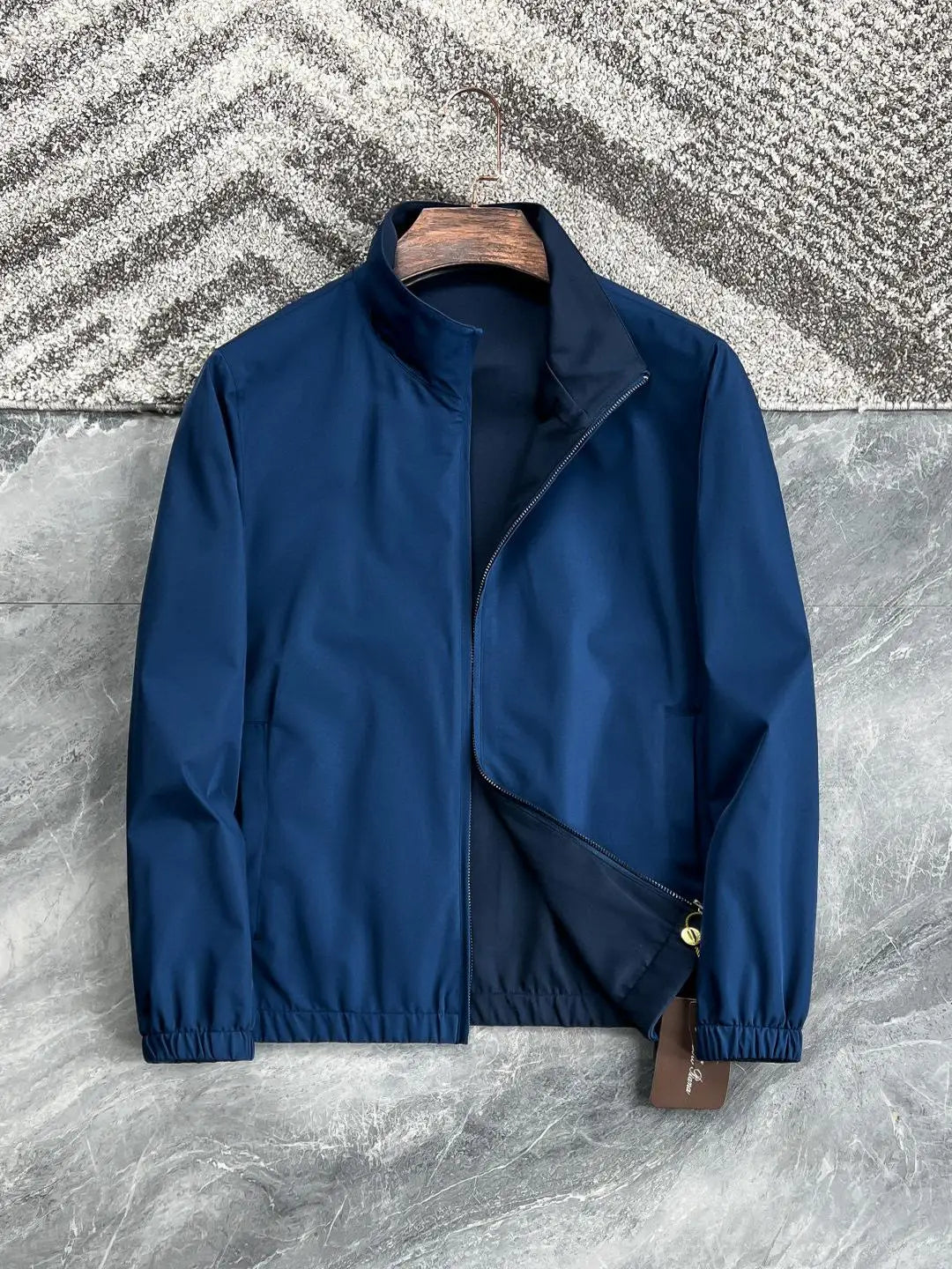 Italian LP men's early spring new fashion casual double-sided windproof wool stand-up collar jacket