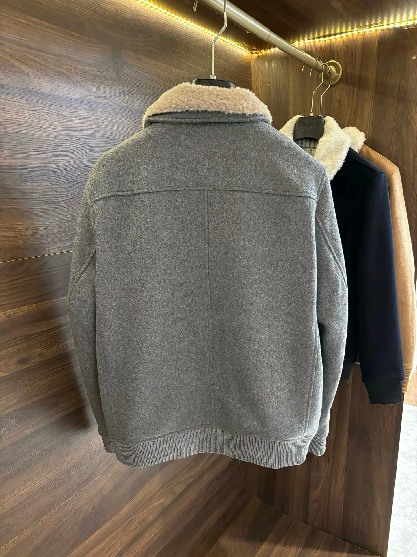Italy BC men's clothing autumn and winter new old money style fashion casual thick wool cashmere thermal lapel jacket jacket