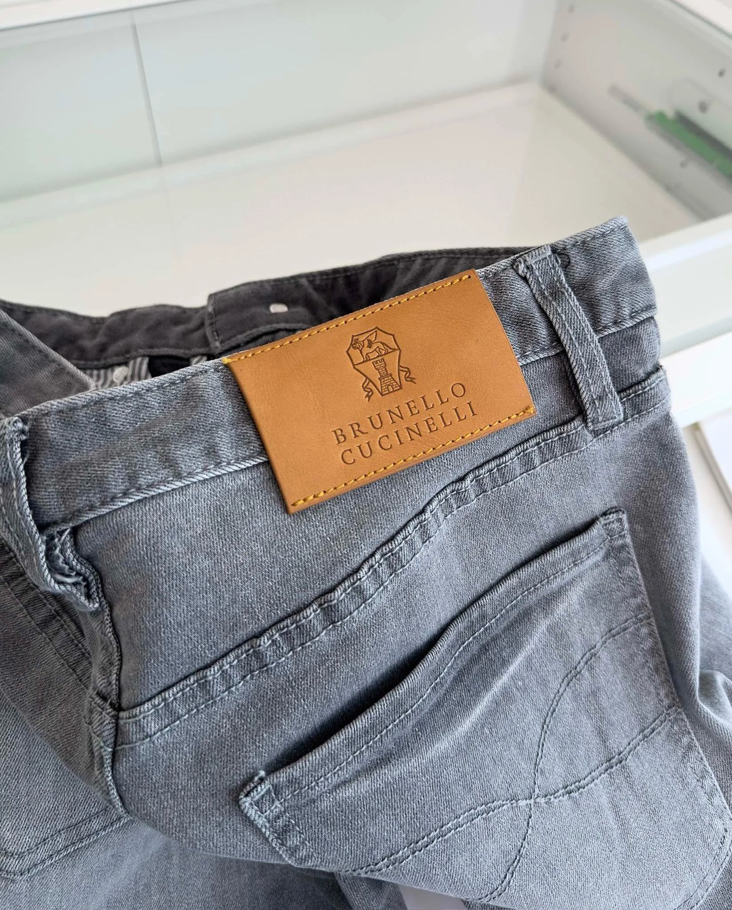 Italy BC old money style men's clothing 25 spring and summer new washed gray fashion business casual small straight jeans
