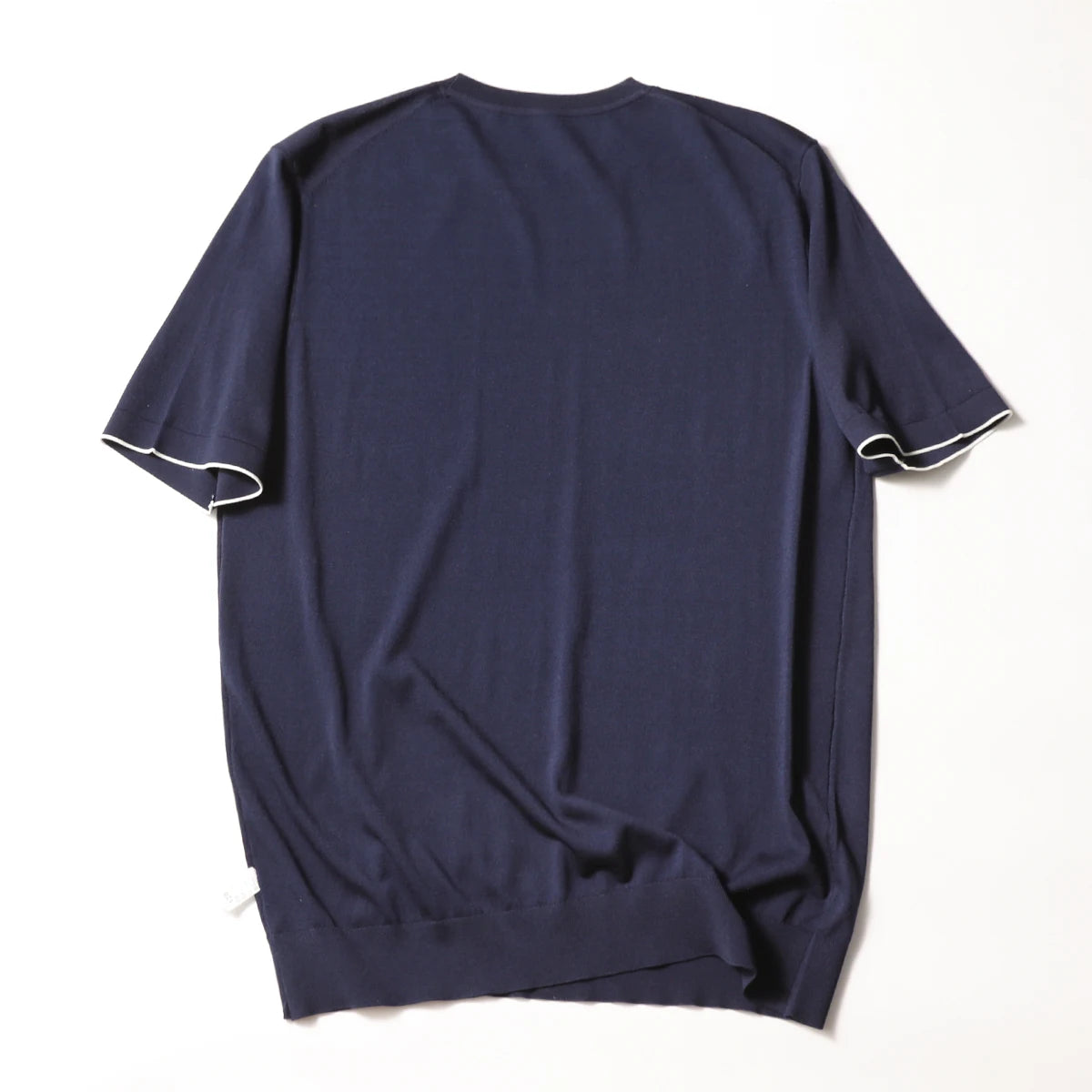2025 summer new men's urban commuting solid color Tencel mulberry silk blended cool knitted short-sleeved T-shirt