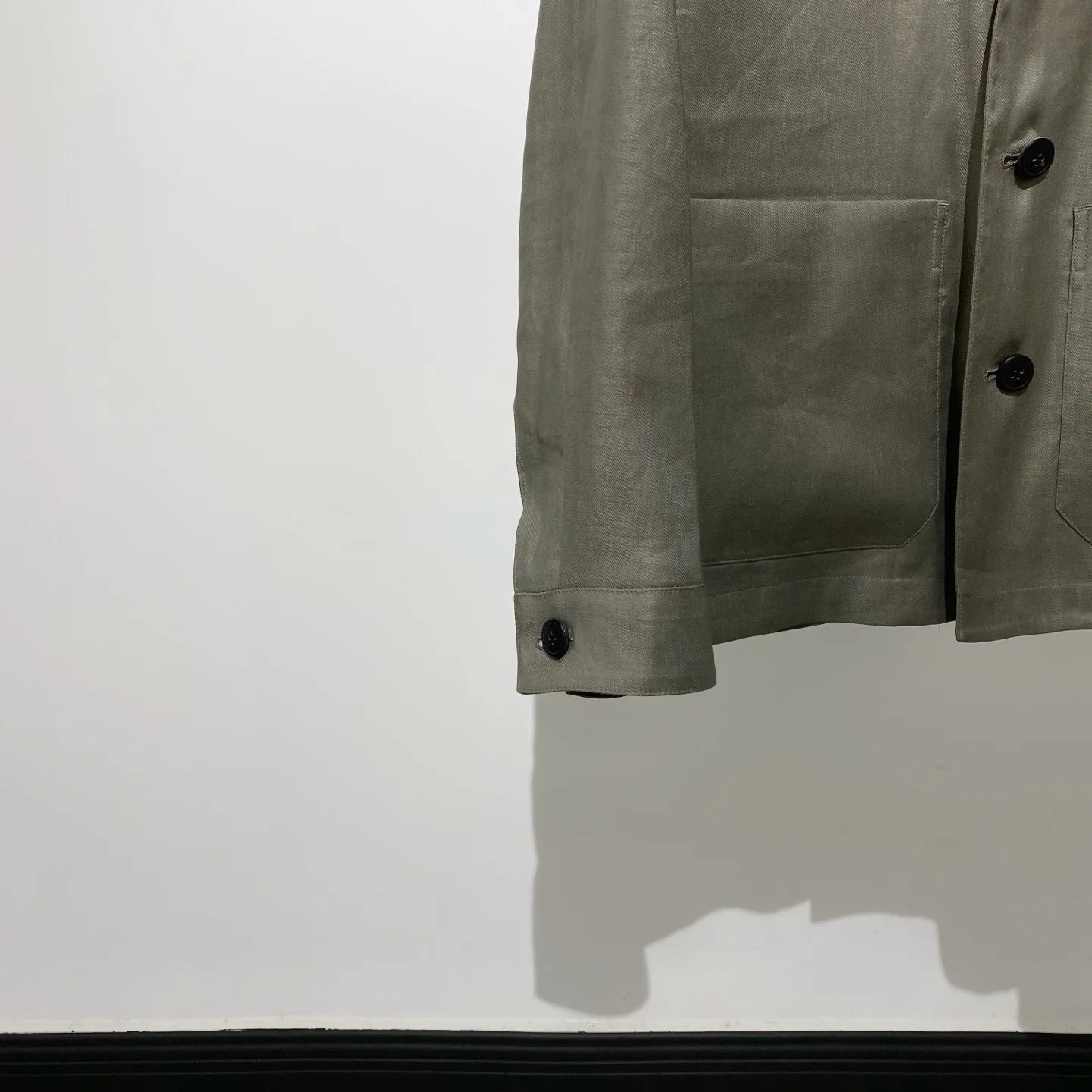 Classic old money style, high-end skin-friendly texture, breathable lapel linen tooling jacket
