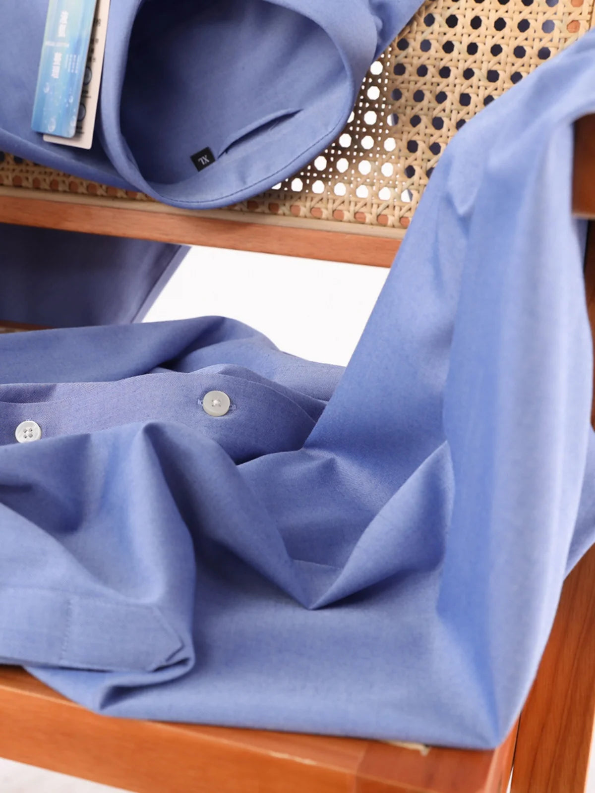 ZZ spring new men's business casual liquid ammonia cotton long-sleeved shirt formal professional shirt