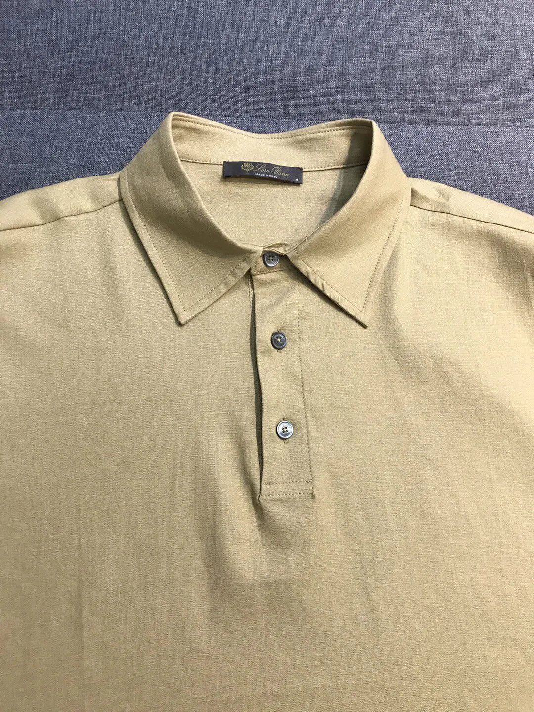 LP old money style high-quality summer collar short business casual linen polo shirt