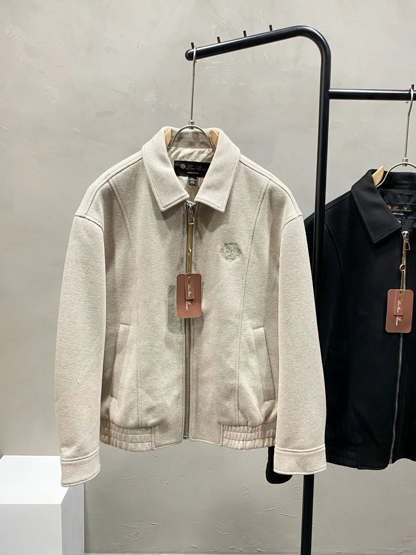 Fashion light luxury Italian men's spring new wool yarn business casual lapel jacket jacket