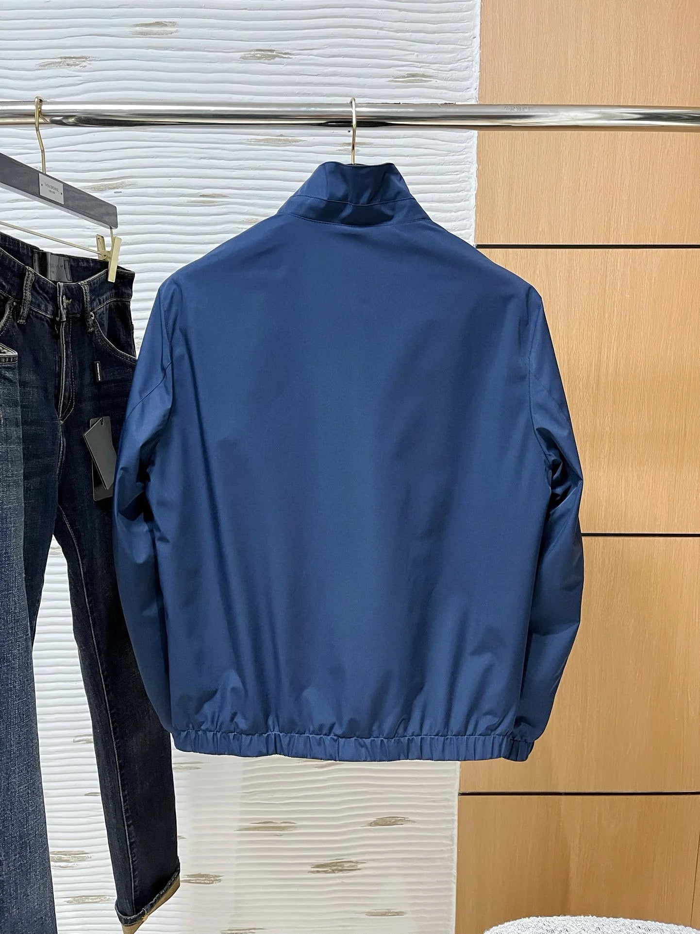 Italian LP men's early spring new fashion casual double-sided windproof wool stand-up collar jacket
