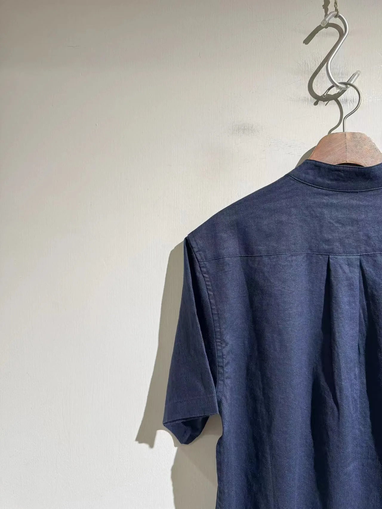 100% linen summer relaxation, loose and versatile breathable casual short-sleeved shirt