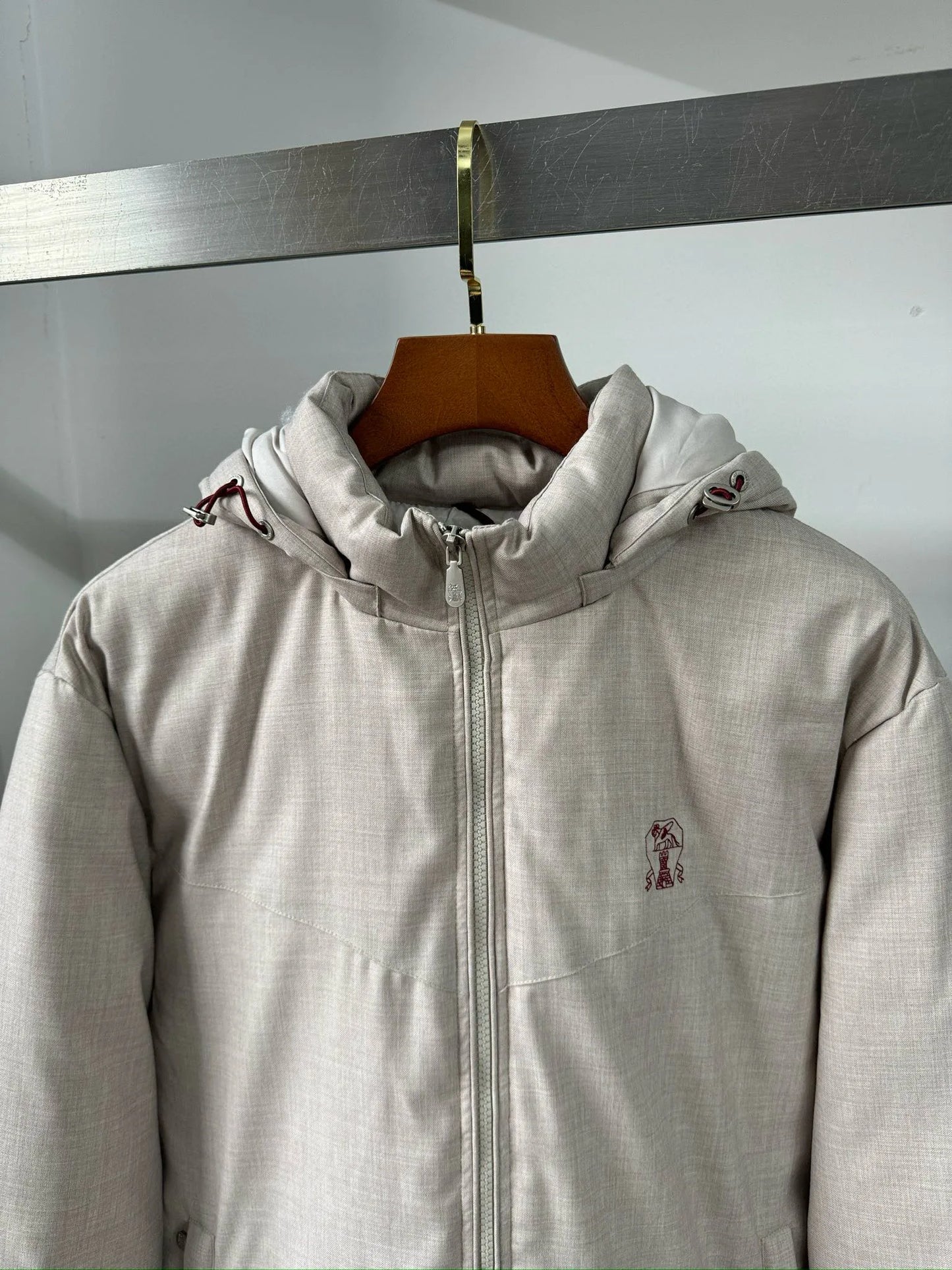 Italian BC men's autumn and winter new fashion casual thick warm stand collar hooded cotton coat thick jacket