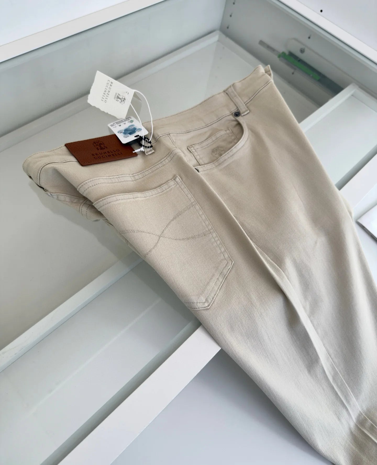 Italy BC men's spring and summer new mulberry silk cool breathable fashion casual small straight jeans