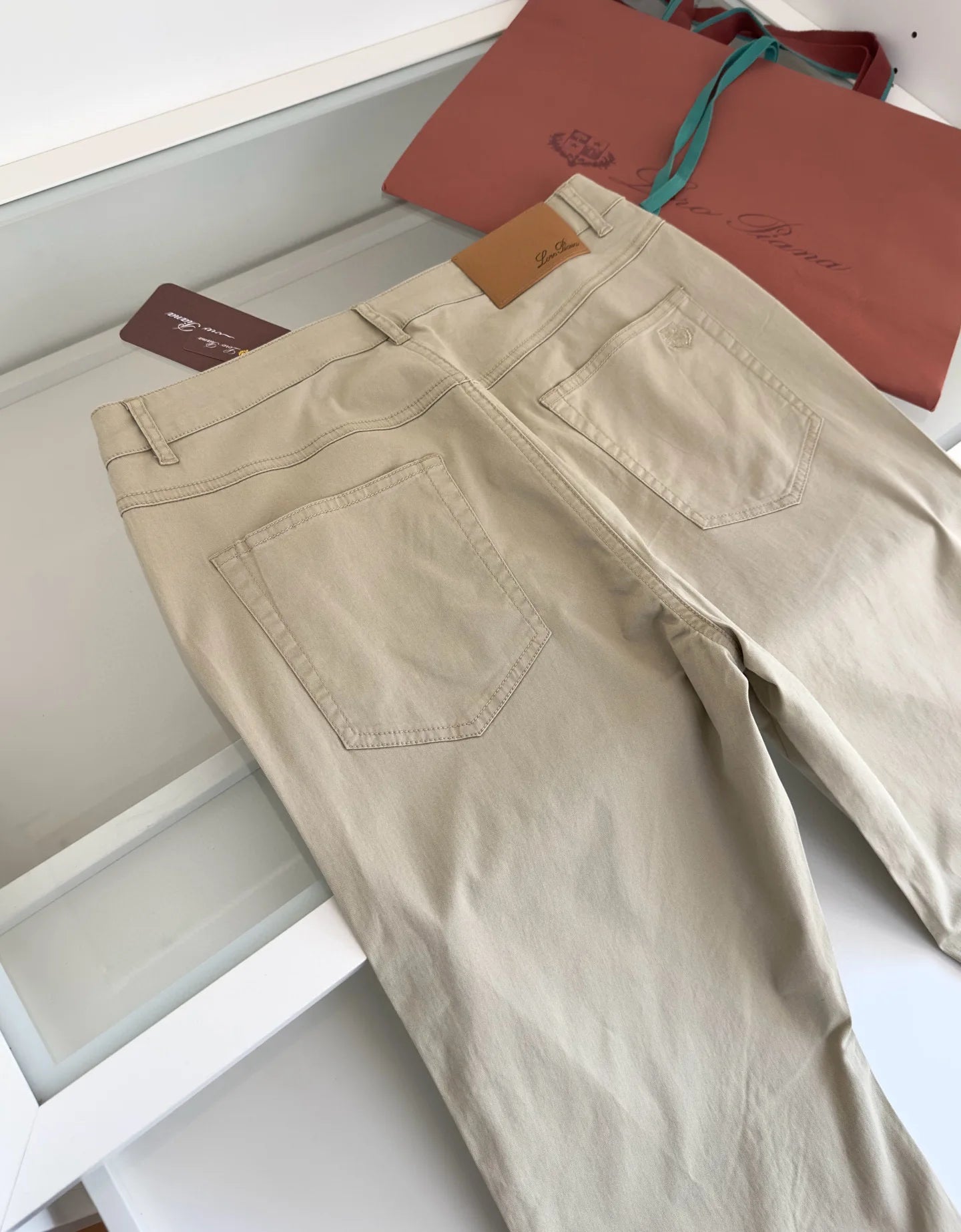 Italian LP men's clothing, spring and summer new solid color micro-elastic breathable simple fashion small straight casual pants