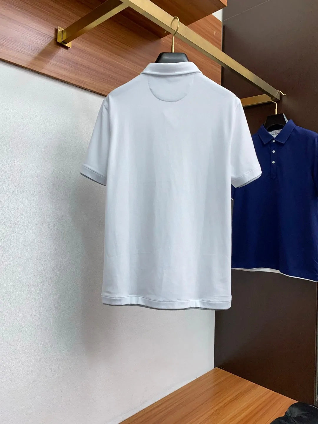 Italian old money style light luxury summer pure cotton lapel simple casual short-sleeved polo shirt