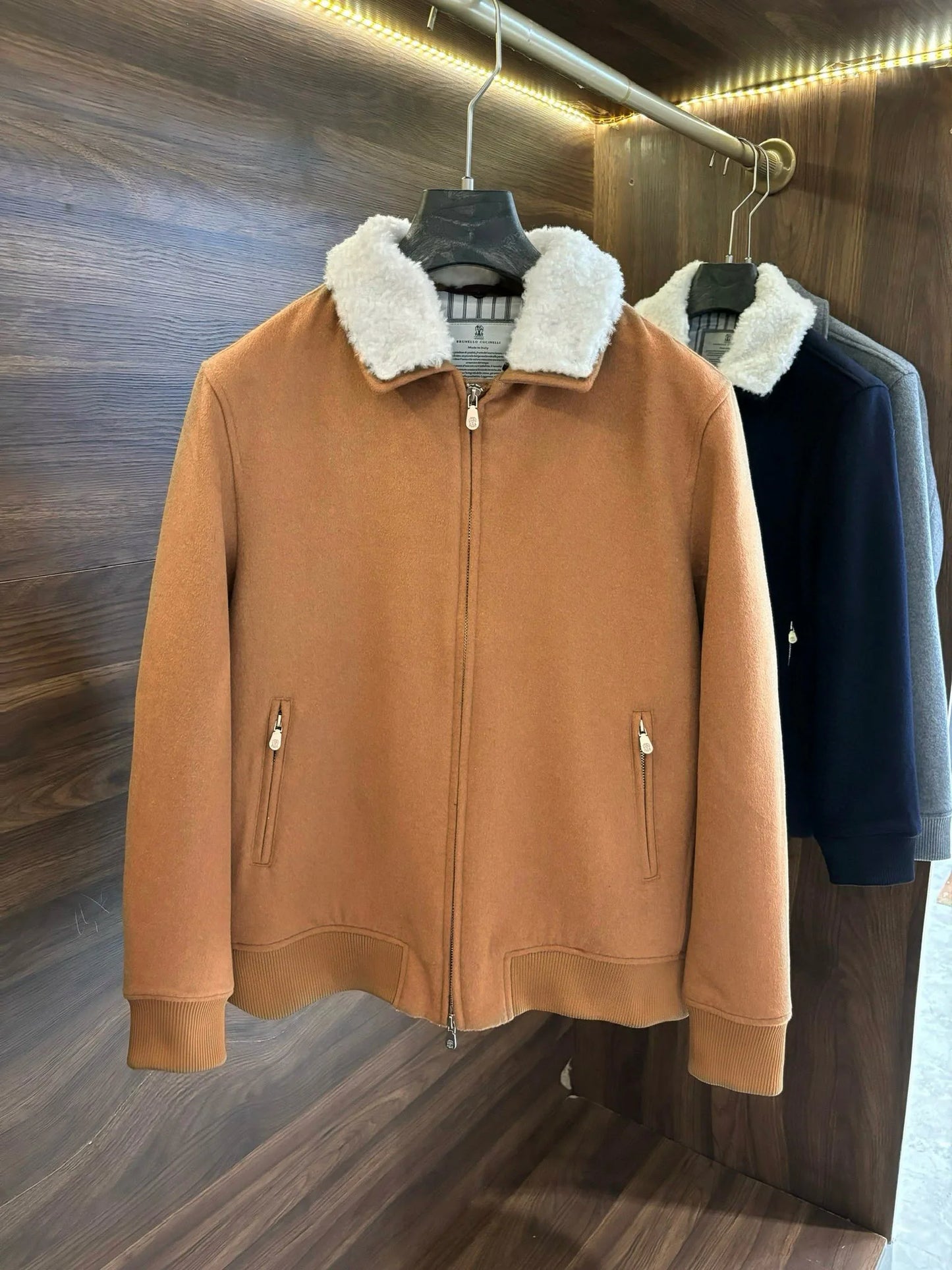 Italy BC men's clothing autumn and winter new old money style fashion casual thick wool cashmere thermal lapel jacket jacket