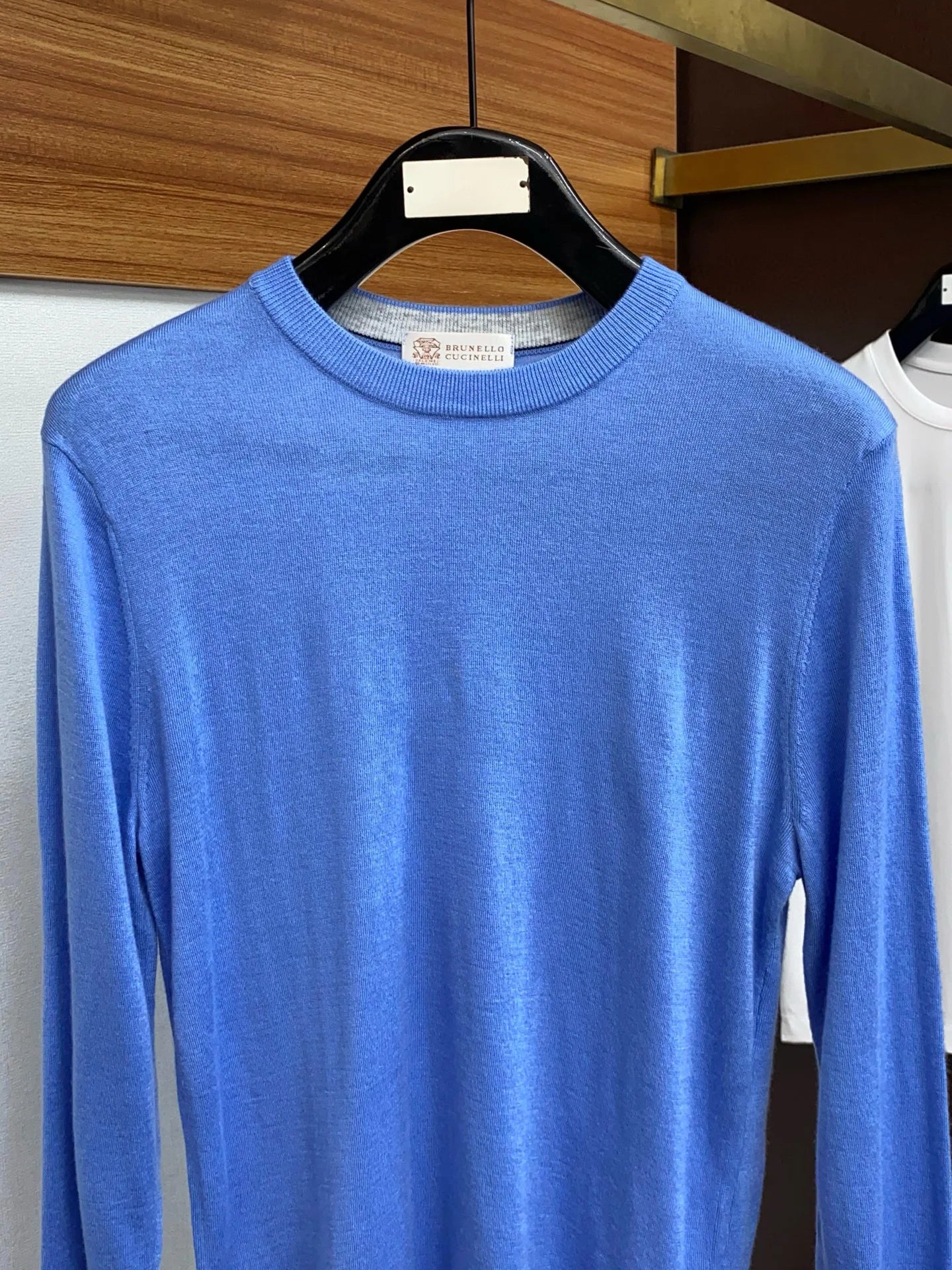 Italian BC men's cashmere yarn solid color knitted sweater