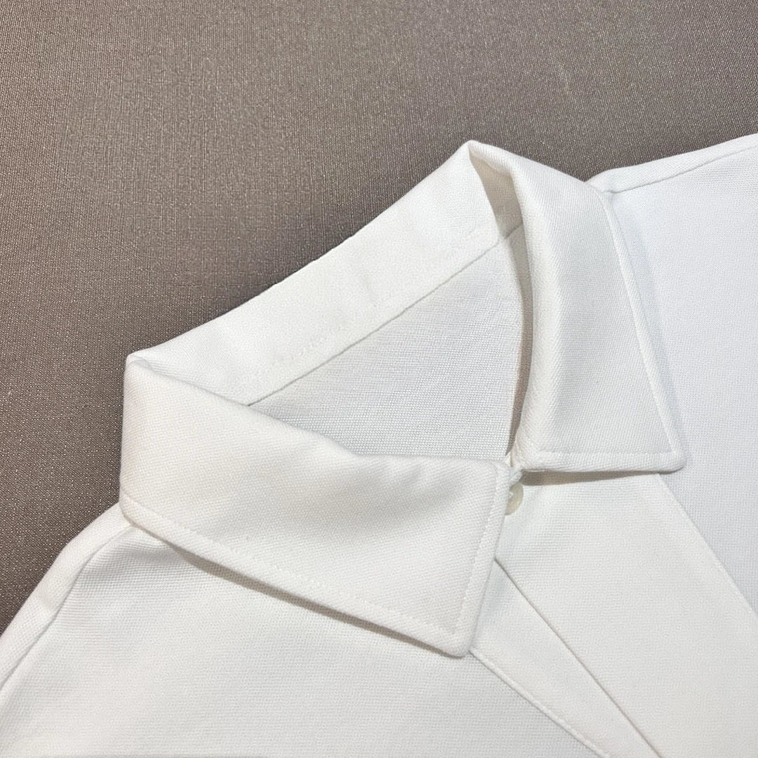 Italian European and American luxury old money style men's clothing summer business simple casual lapel short-sleeved polo shirt