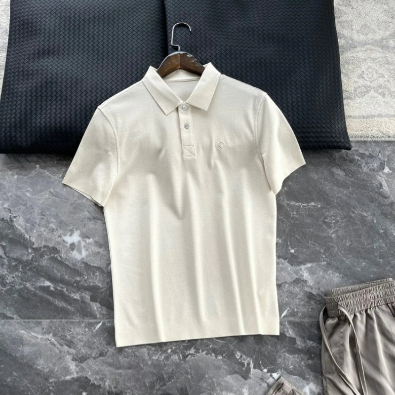 Summer, light luxury business commute casual lapel short-sleeved T-shirt polo shirt
