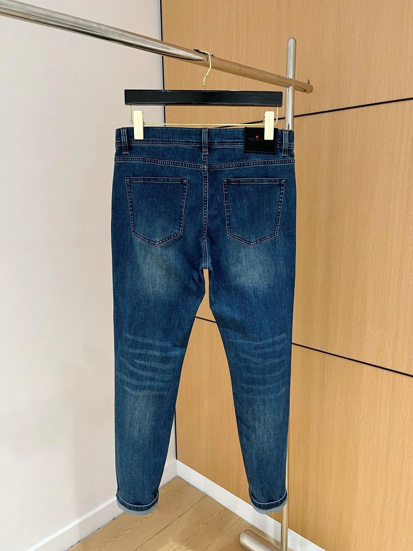 25 spring and summer new Italian kiton chiton solid color fashionable versatile slim-fitting small feet men's casual jeans