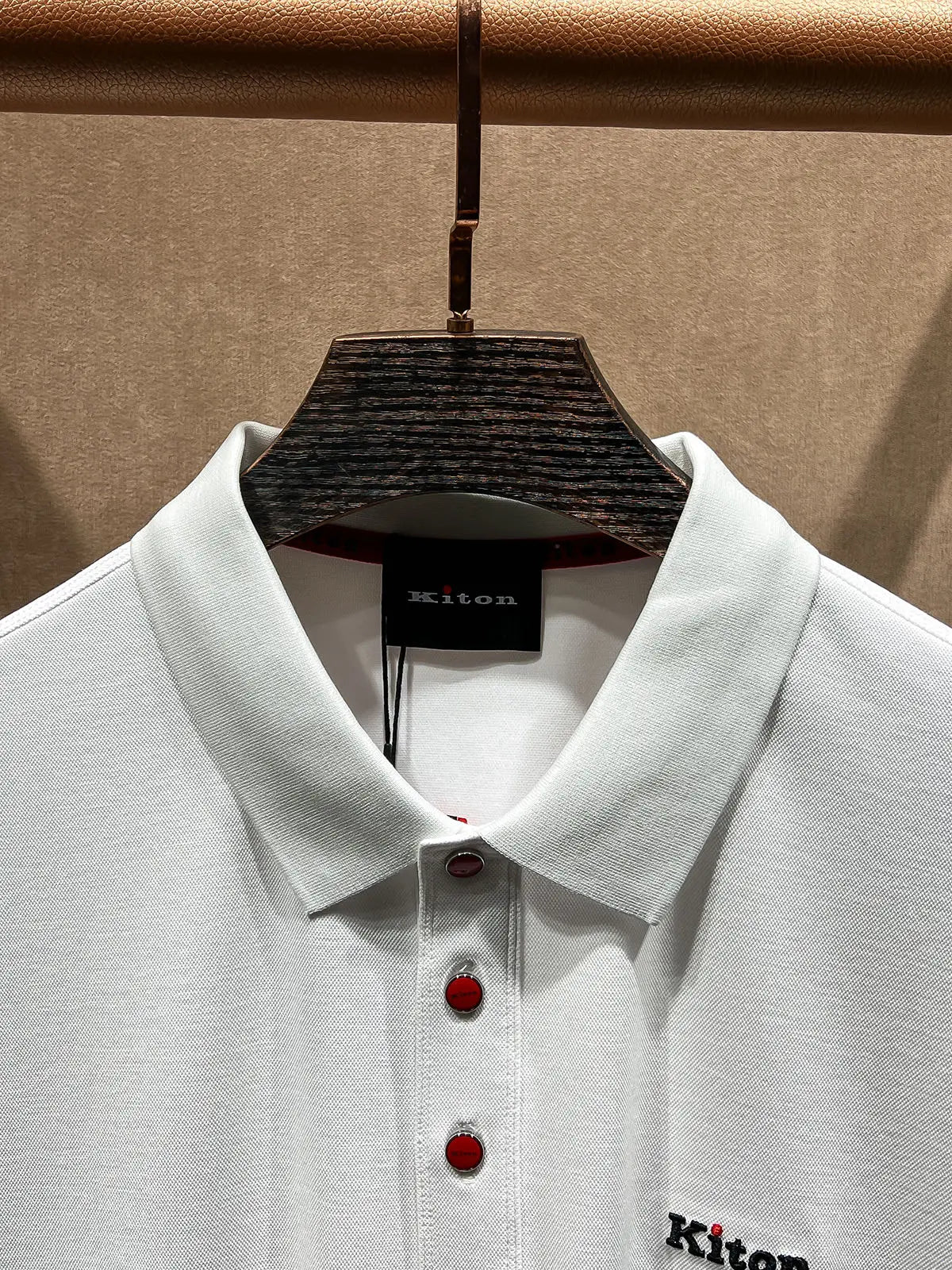 Summer kiton Chiton embroidered men's lapel short-sleeved solid color simple fashion versatile casual POLO shirt