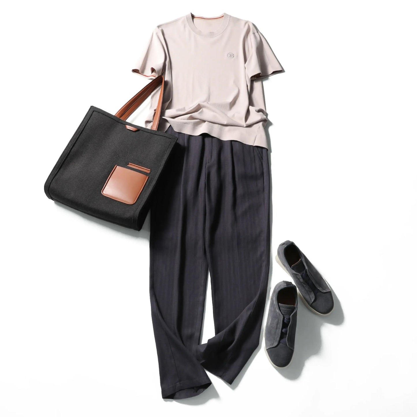 ZZ spring and summer new business casual cool tencel linen blend trousers