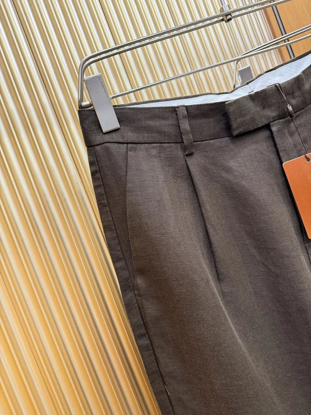 Italian LP light luxury minimalist summer high version straight pants business casual tencel linen pants men