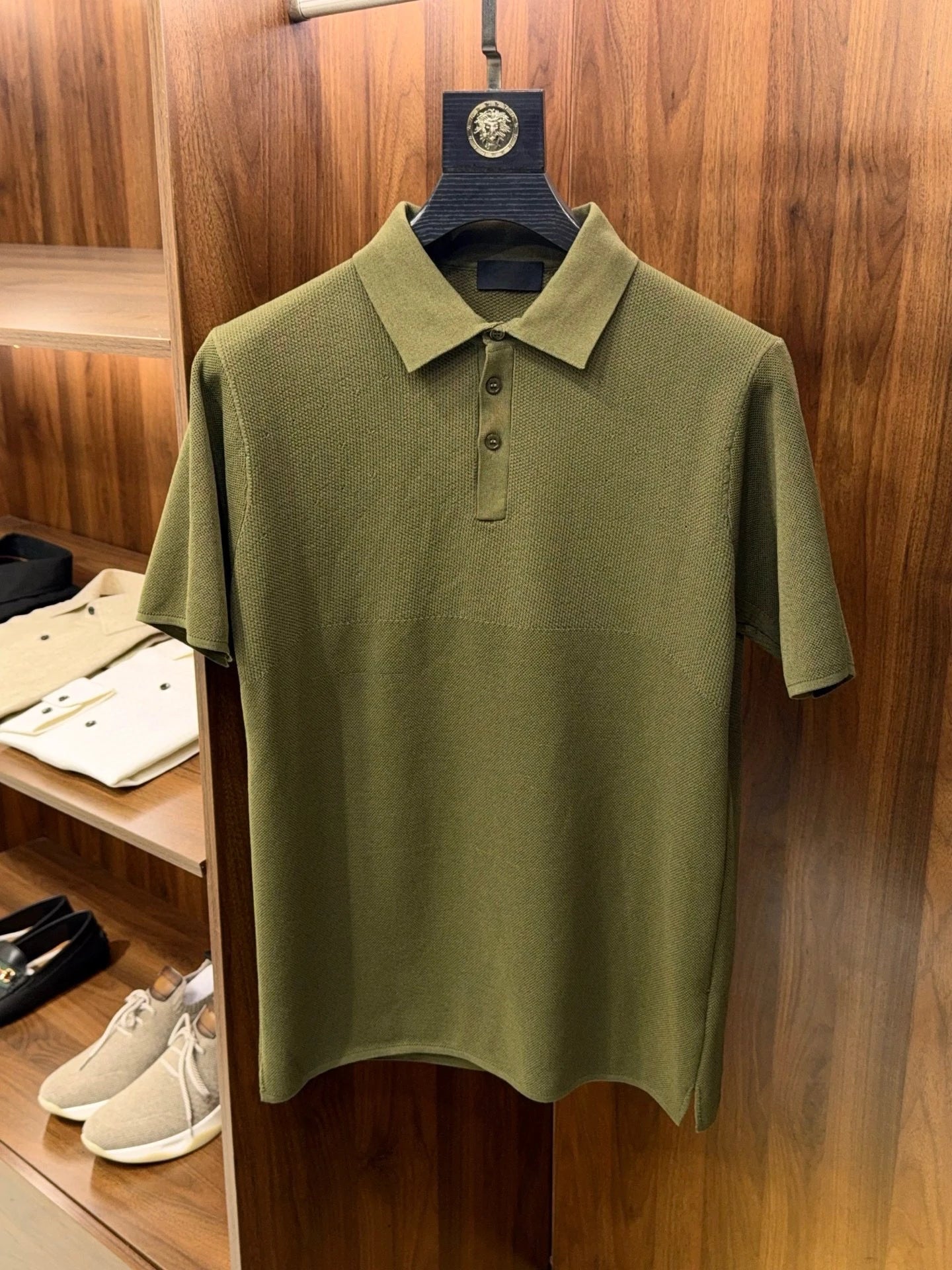 Daily versatile high-end sense, mesh elastic and breathable, business casual lapel polo shirt short-sleeved T-shirt men's summer