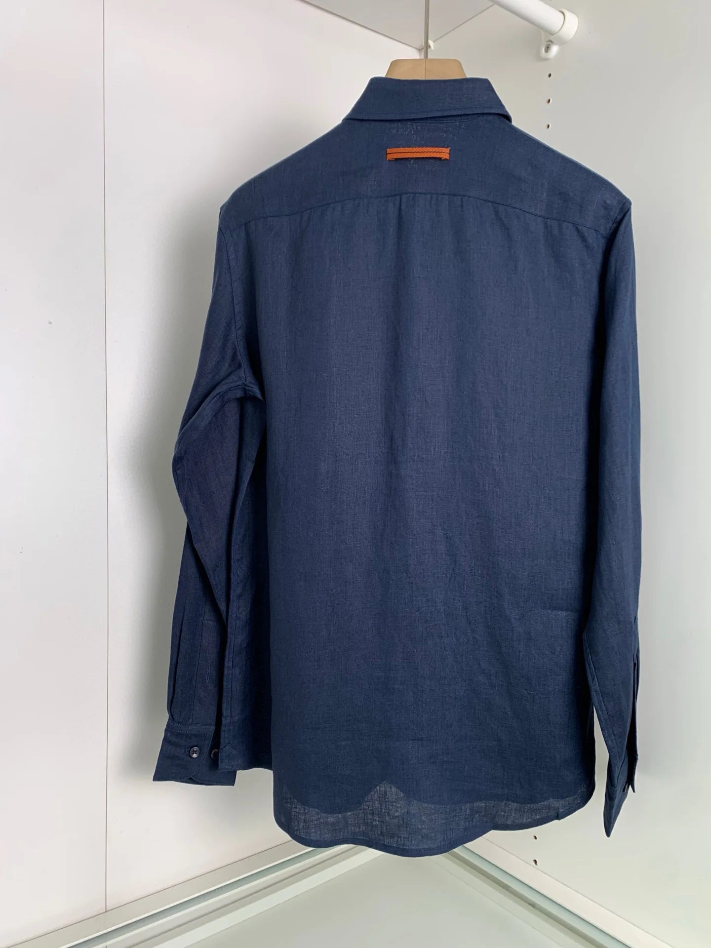 【Multiple color options】100% linen loose cut light luxury business casual breathable linen long sleeve shirt