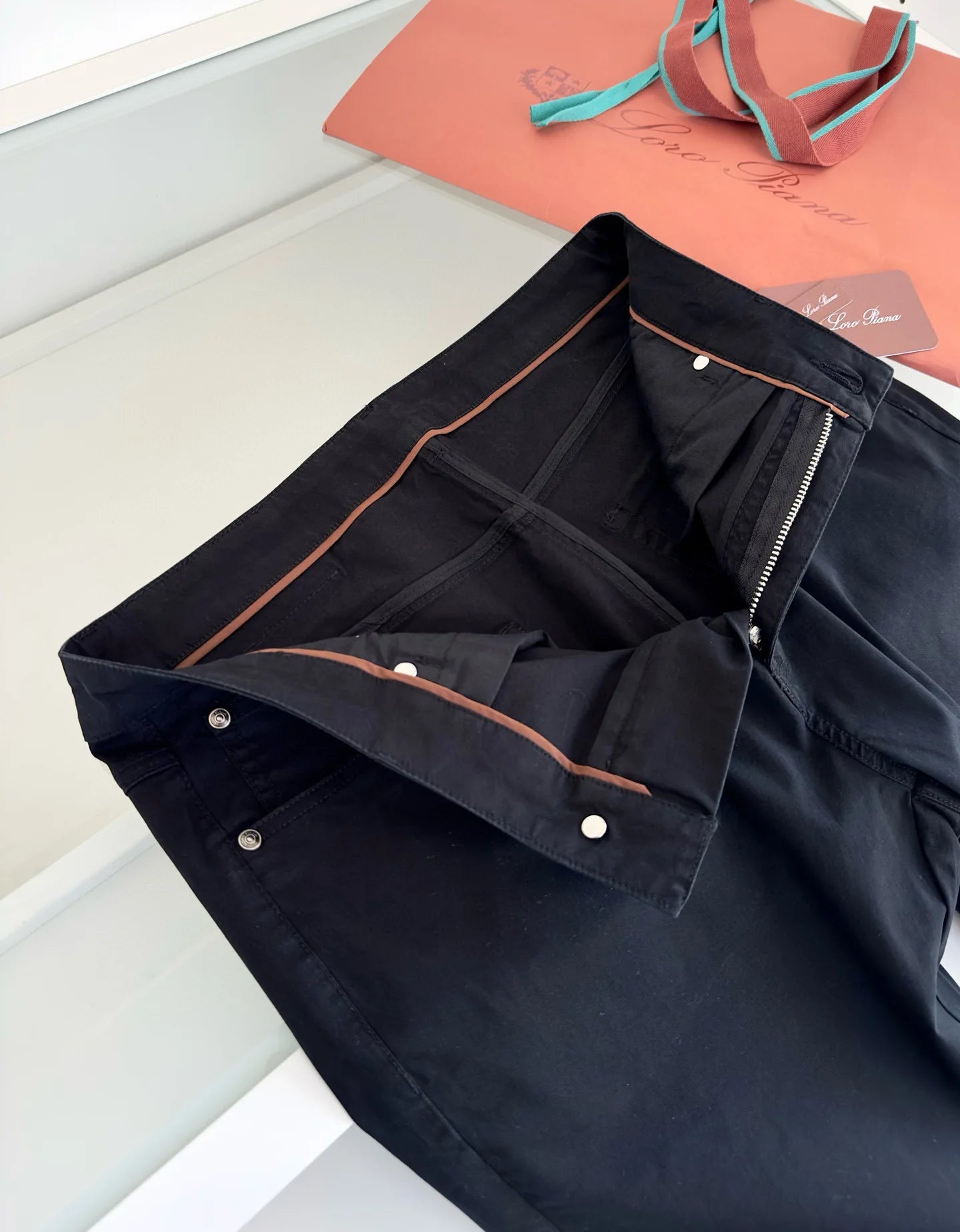 Italian LP men's clothing, spring and summer new solid color micro-elastic breathable simple fashion small straight casual pants