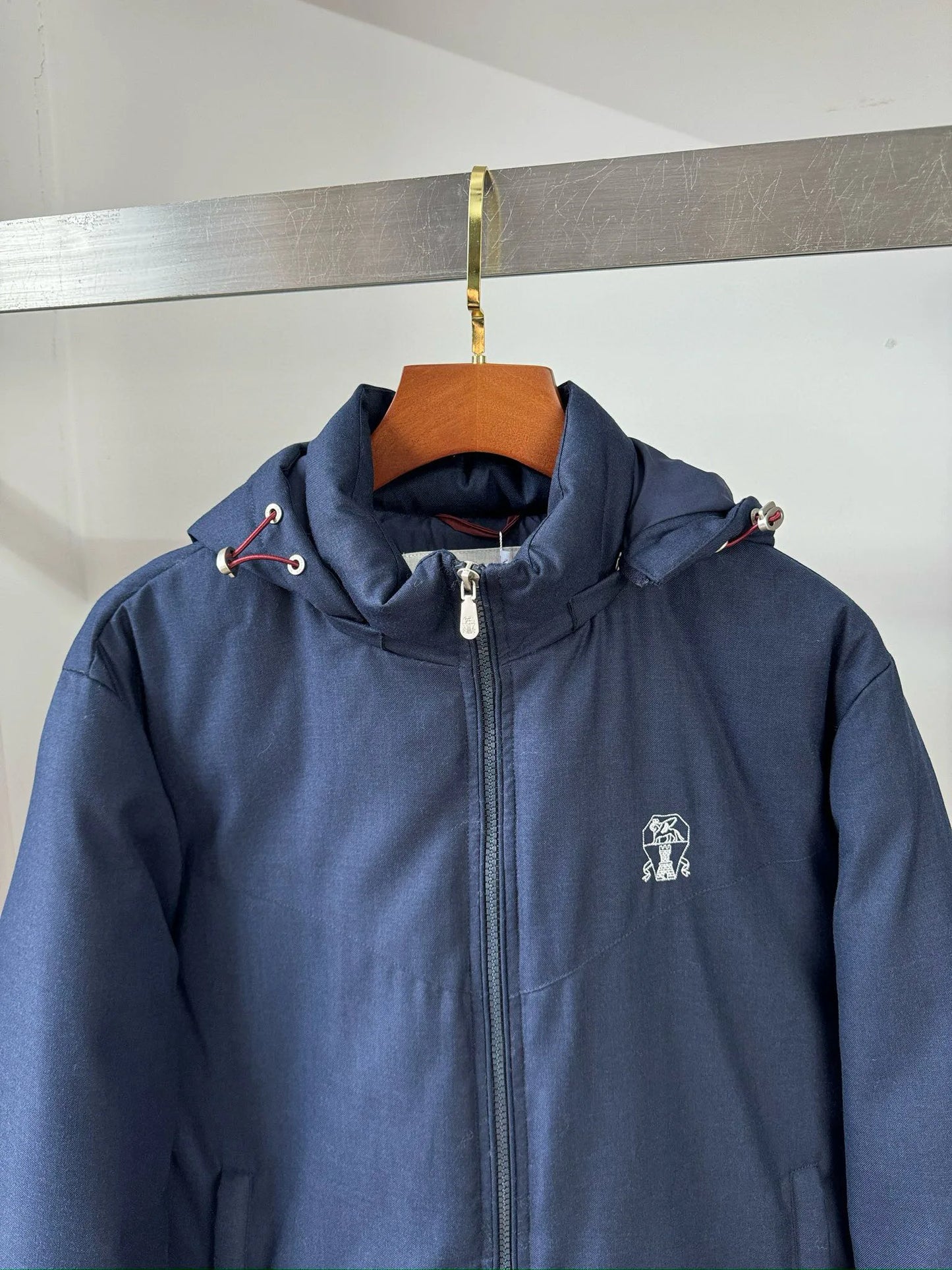 Italian BC men's autumn and winter new fashion casual thick warm stand collar hooded cotton coat thick jacket