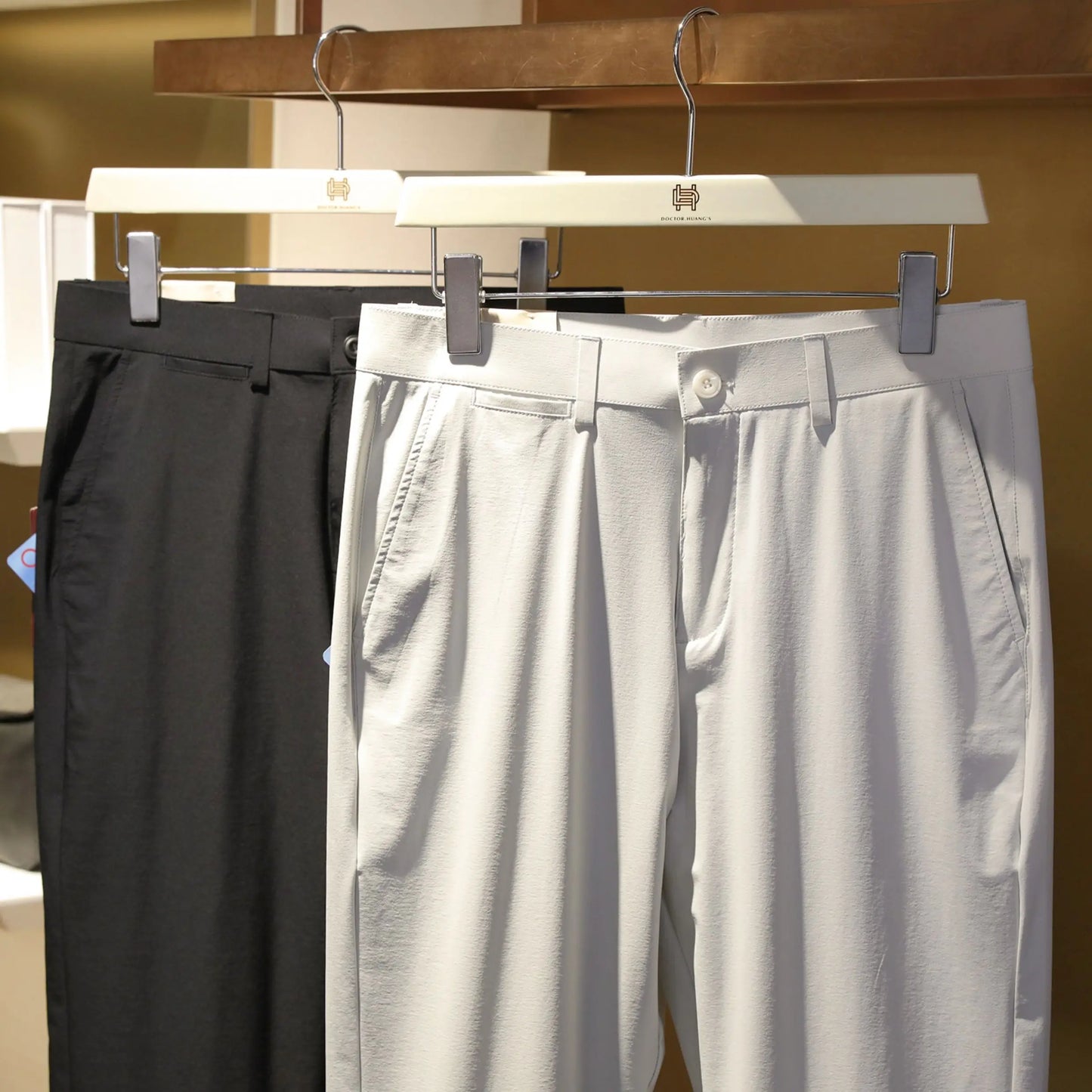 LP Italian luxury 2025 spring and summer new men's light business sports high elastic breathable quick-drying casual trousers