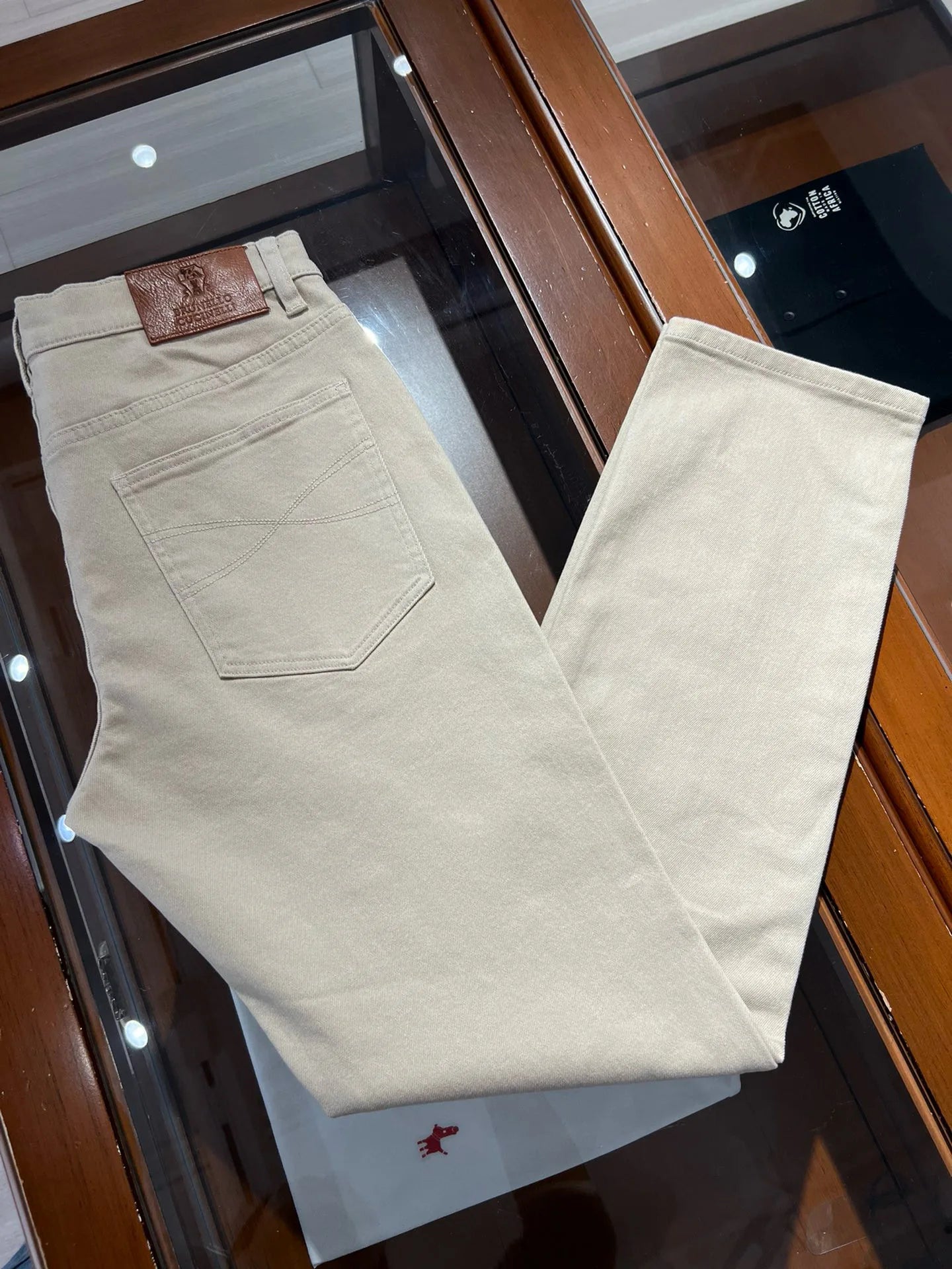 Fashion light luxury Italian BC men's spring and summer new business casual fashion small straight jeans