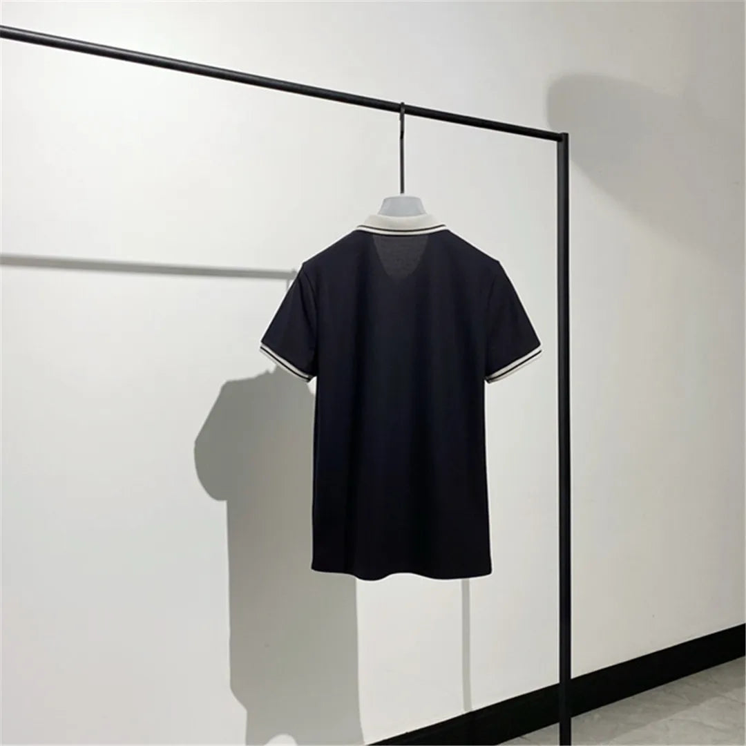 Light luxury style 25 spring and summer new, old money style business leisure commuting lapel short-sleeved T-shirt polo shirt