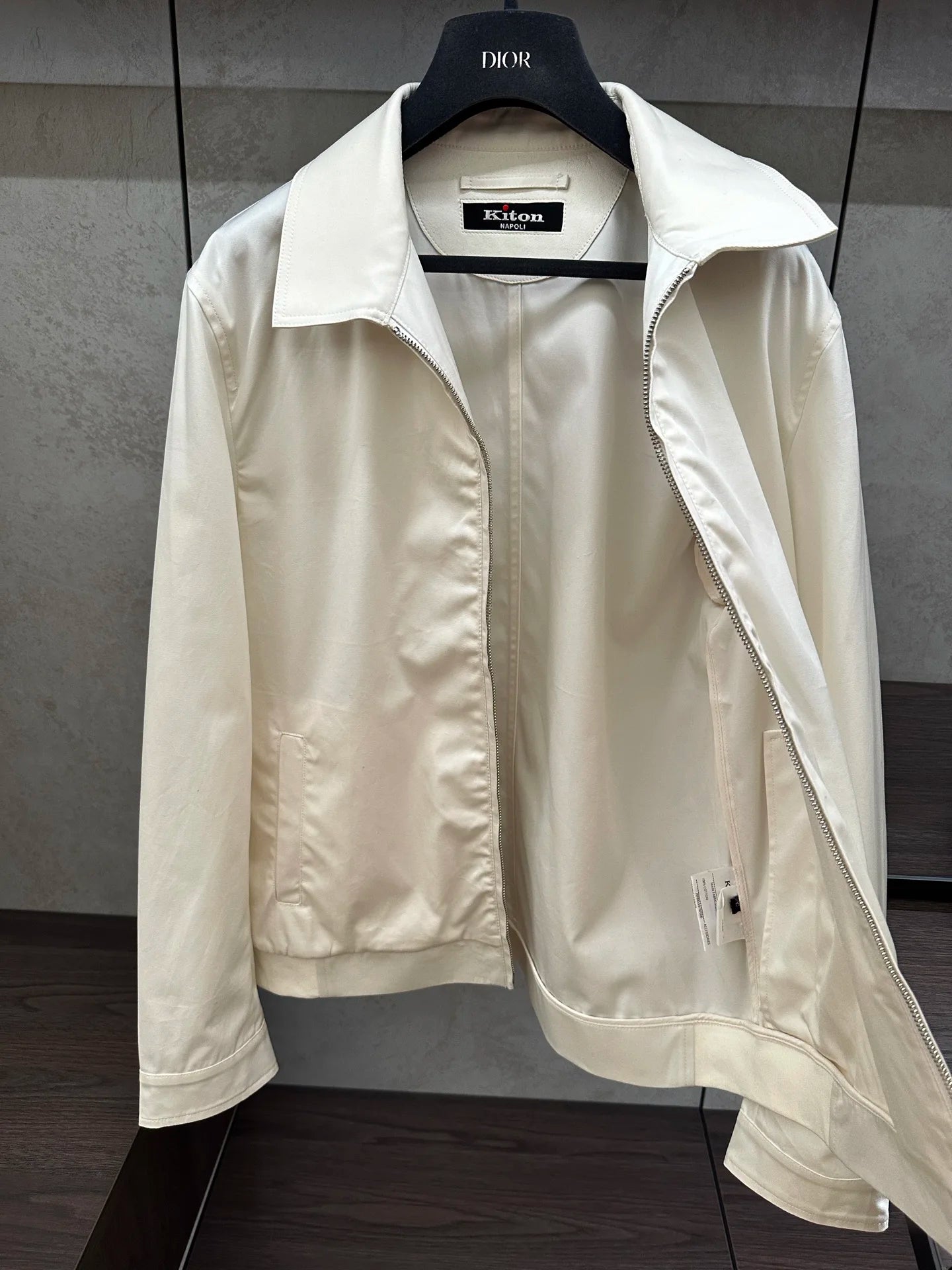2025 spring new kiton chiton men's long-sleeved flight suit fashion versatile lapel solid color jacket