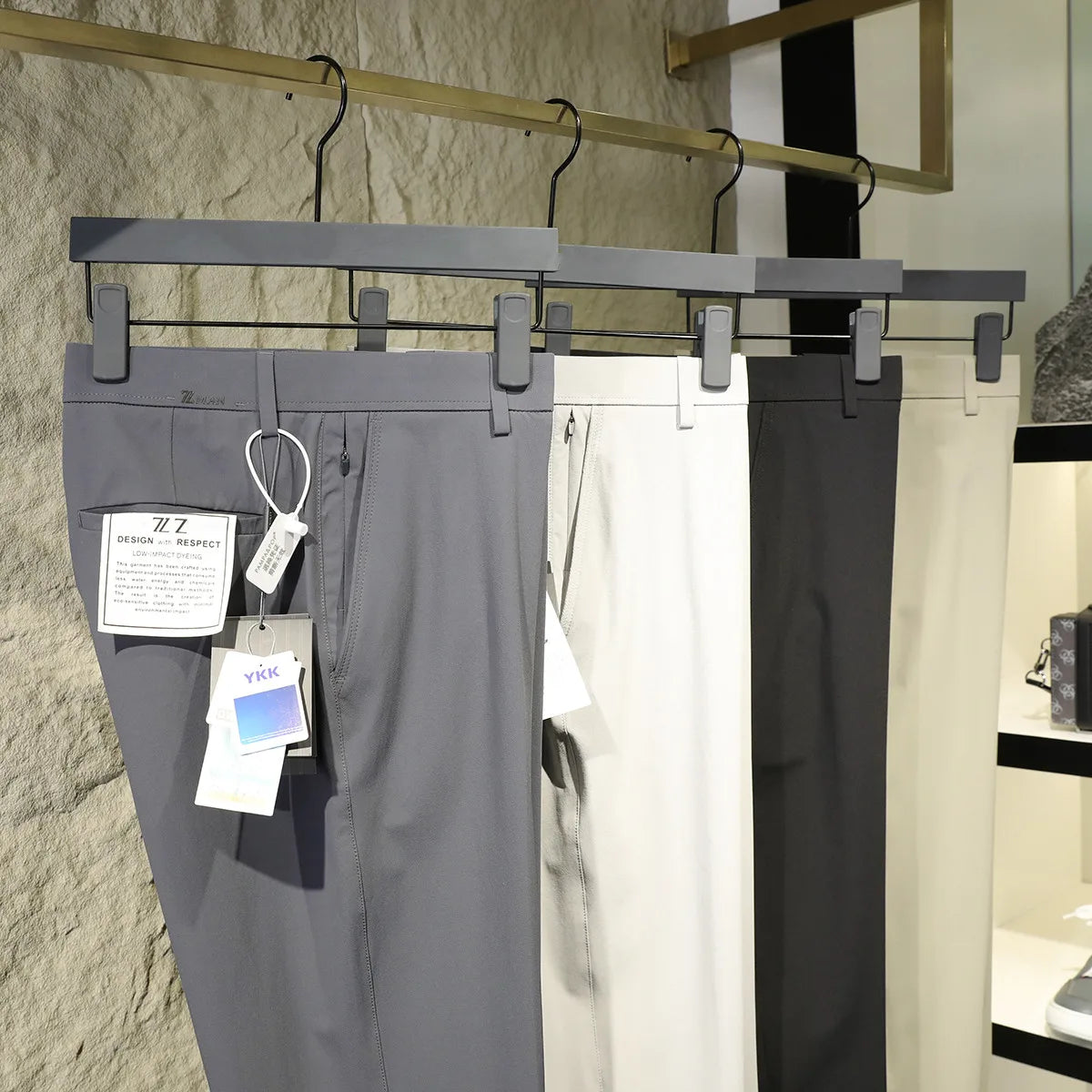 Italian light luxury ZZ 2025 summer new business casual trousers elastic three-proof anti-wrinkle quick-drying trousers