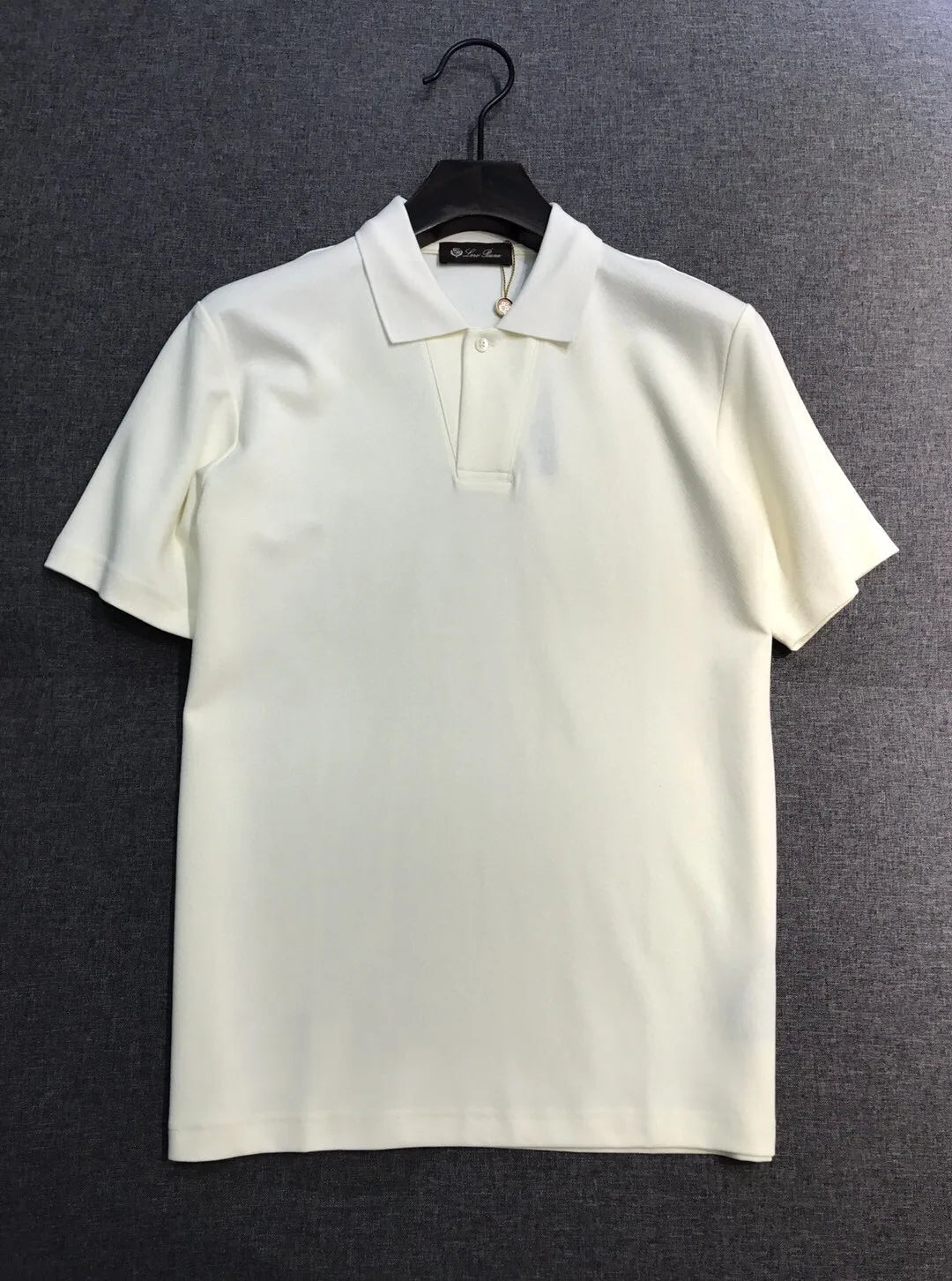 Italian LP old money style light luxury men's summer simple business casual lapel short sleeved polo shirt