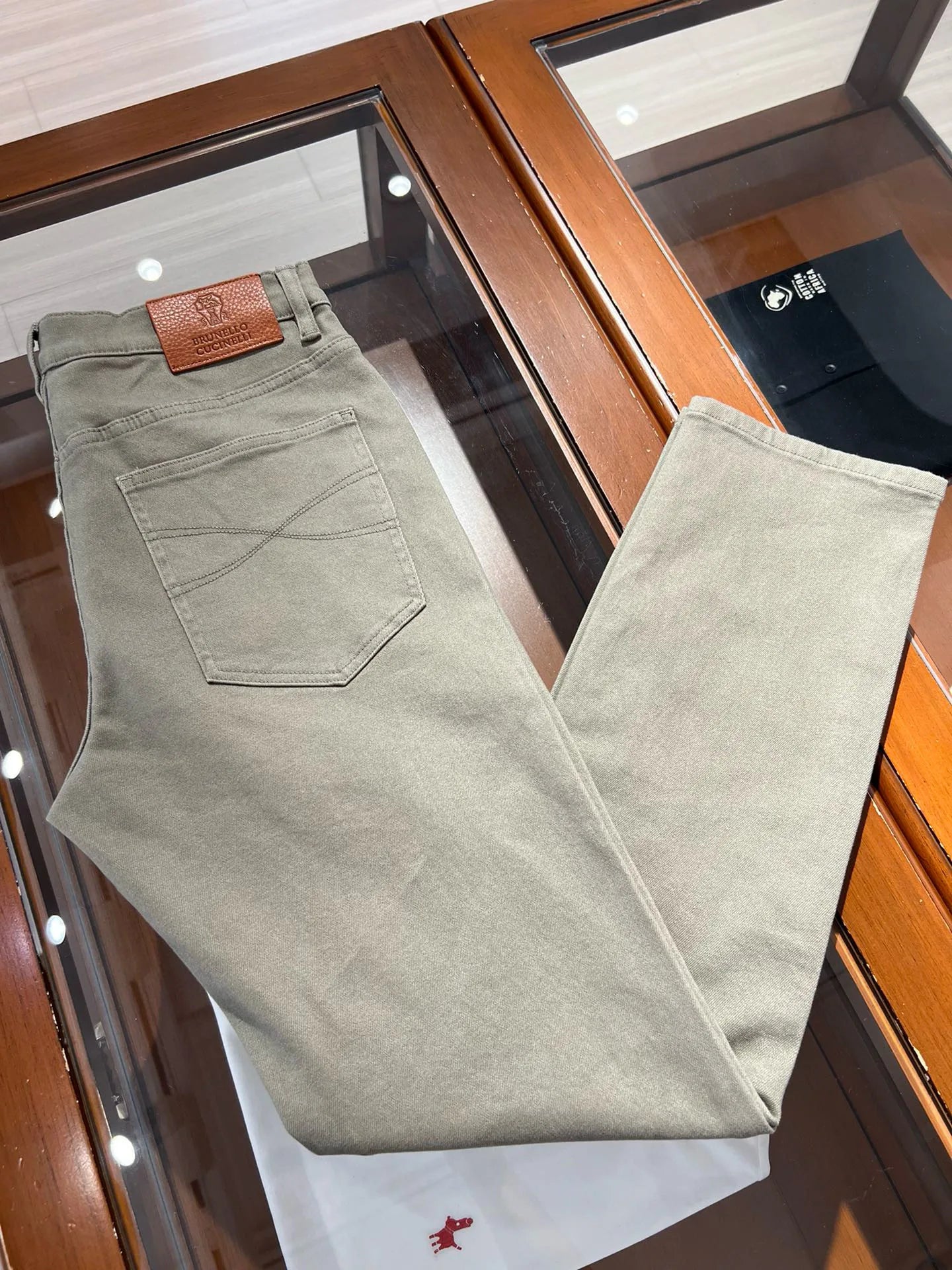 Fashion light luxury Italian BC men's spring and summer new business casual fashion small straight jeans