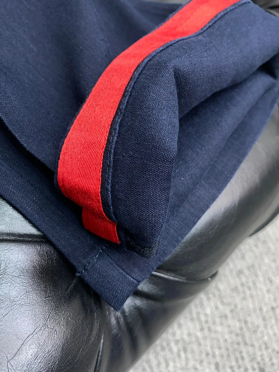 Italian Kiton cotton and linen light elastic waist tether straight casual pants