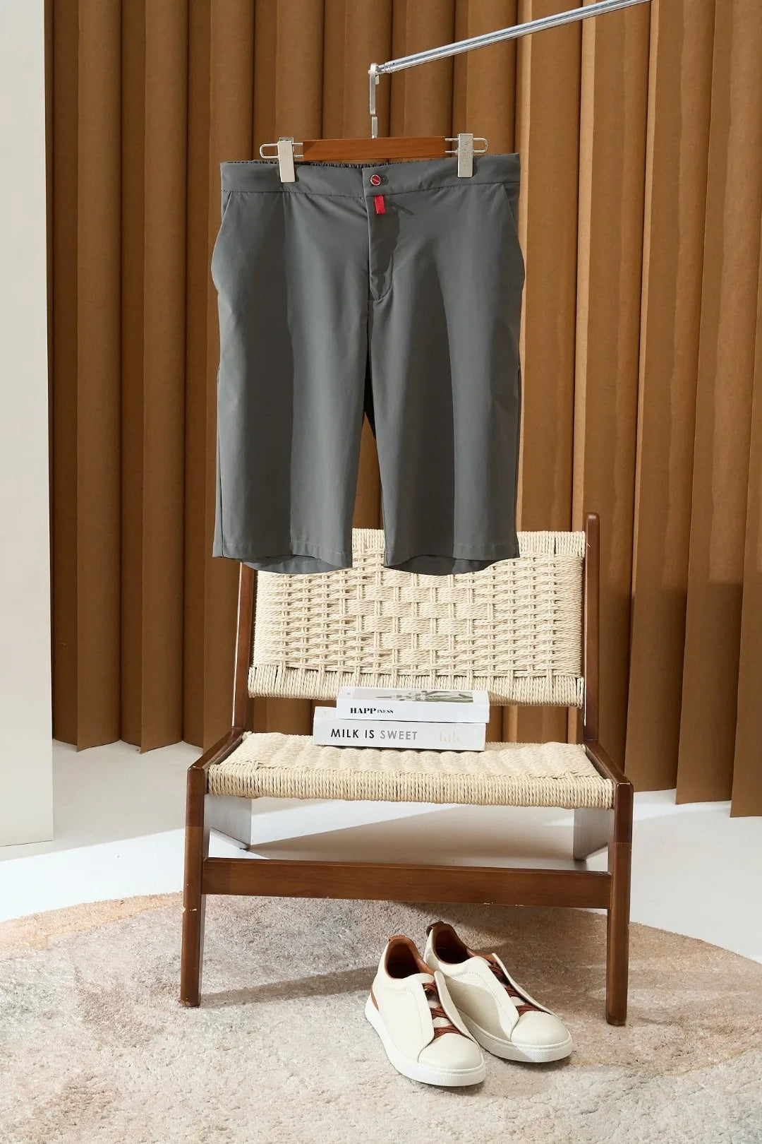 Italian Kiton old money style high version 25 summer six minute straight leg casual quick drying shorts