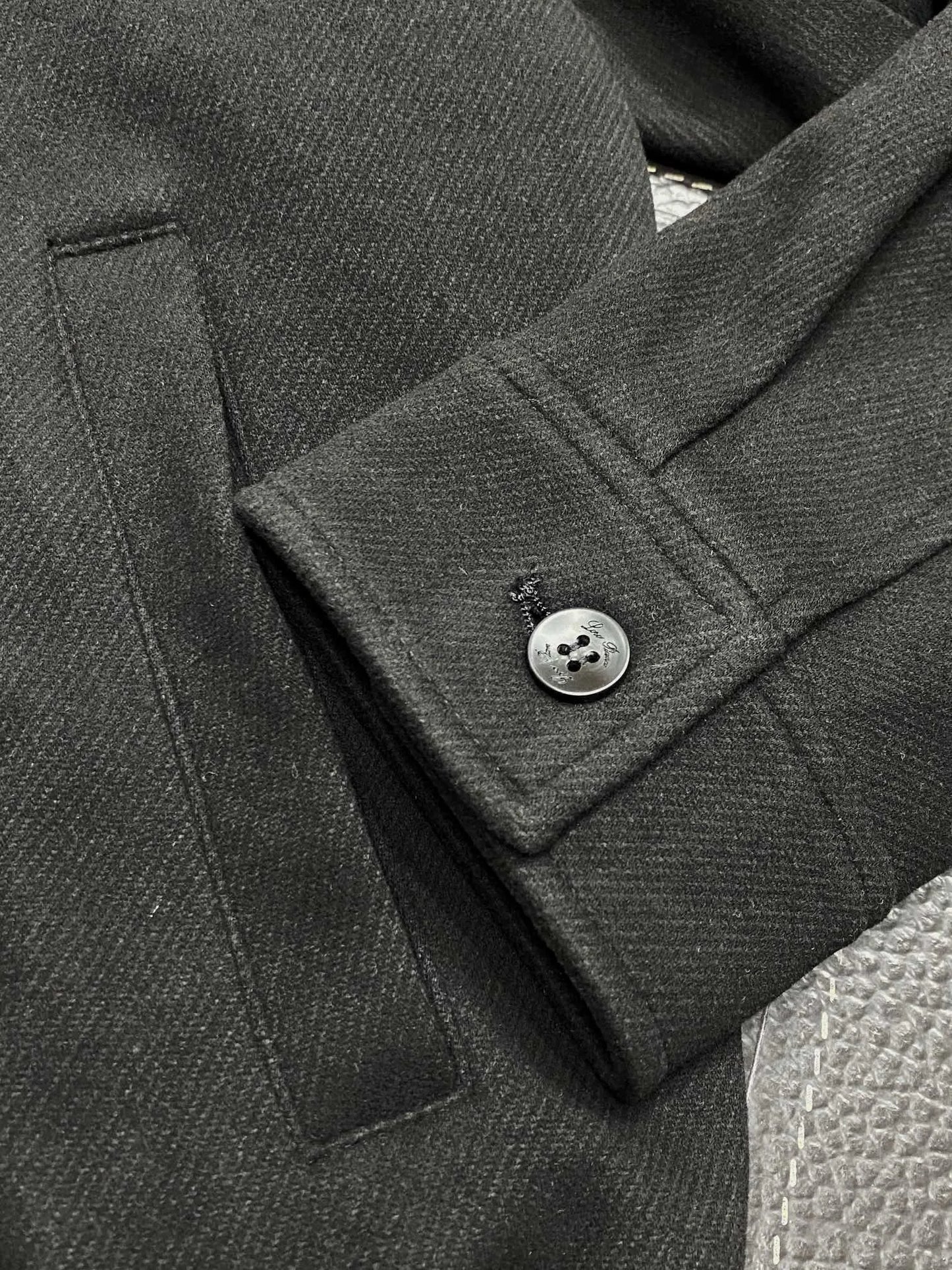 Fashion light luxury Italian men's spring new wool yarn business casual lapel jacket jacket
