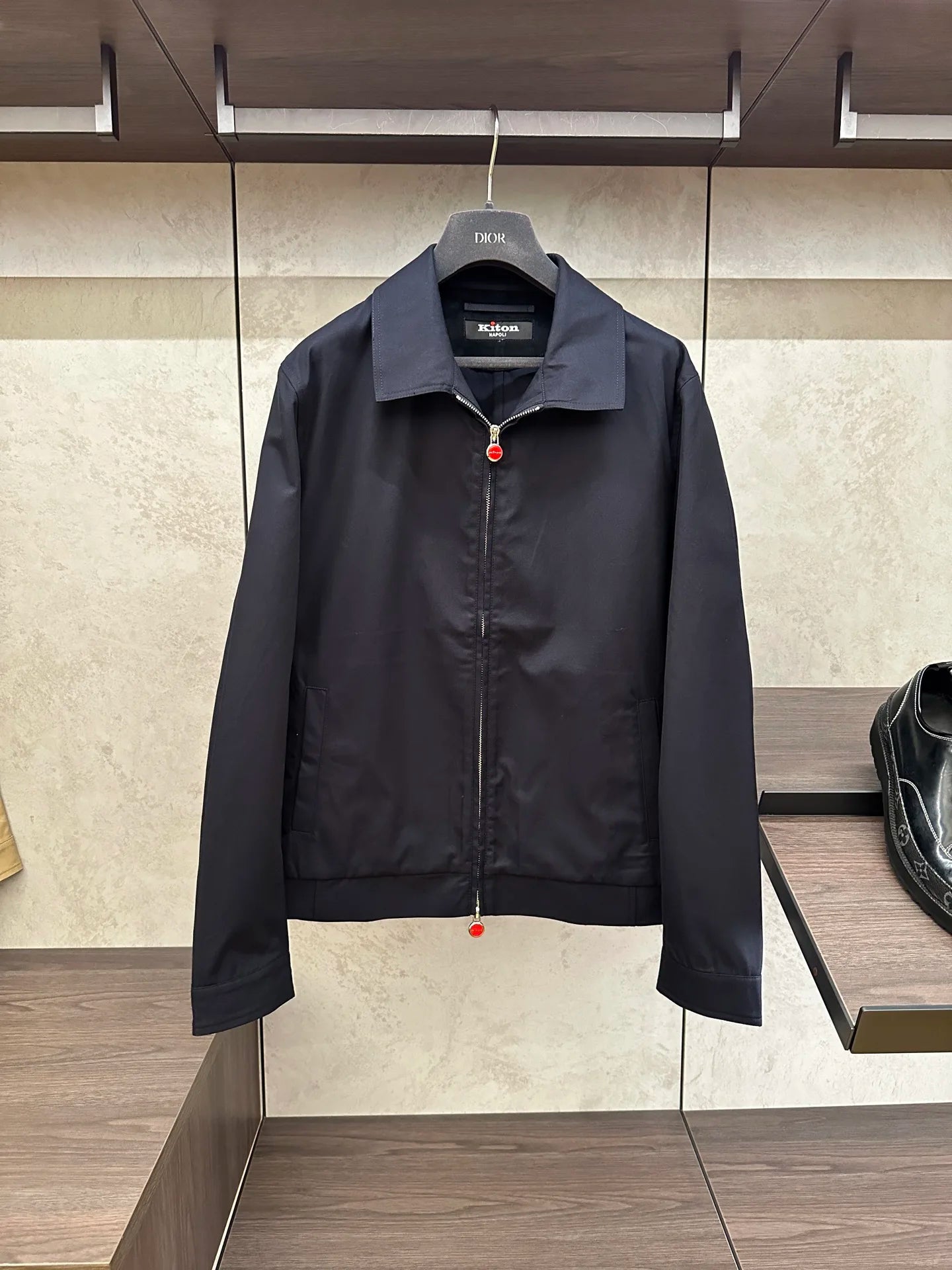 2025 spring new kiton chiton men's long-sleeved flight suit fashion versatile lapel solid color jacket