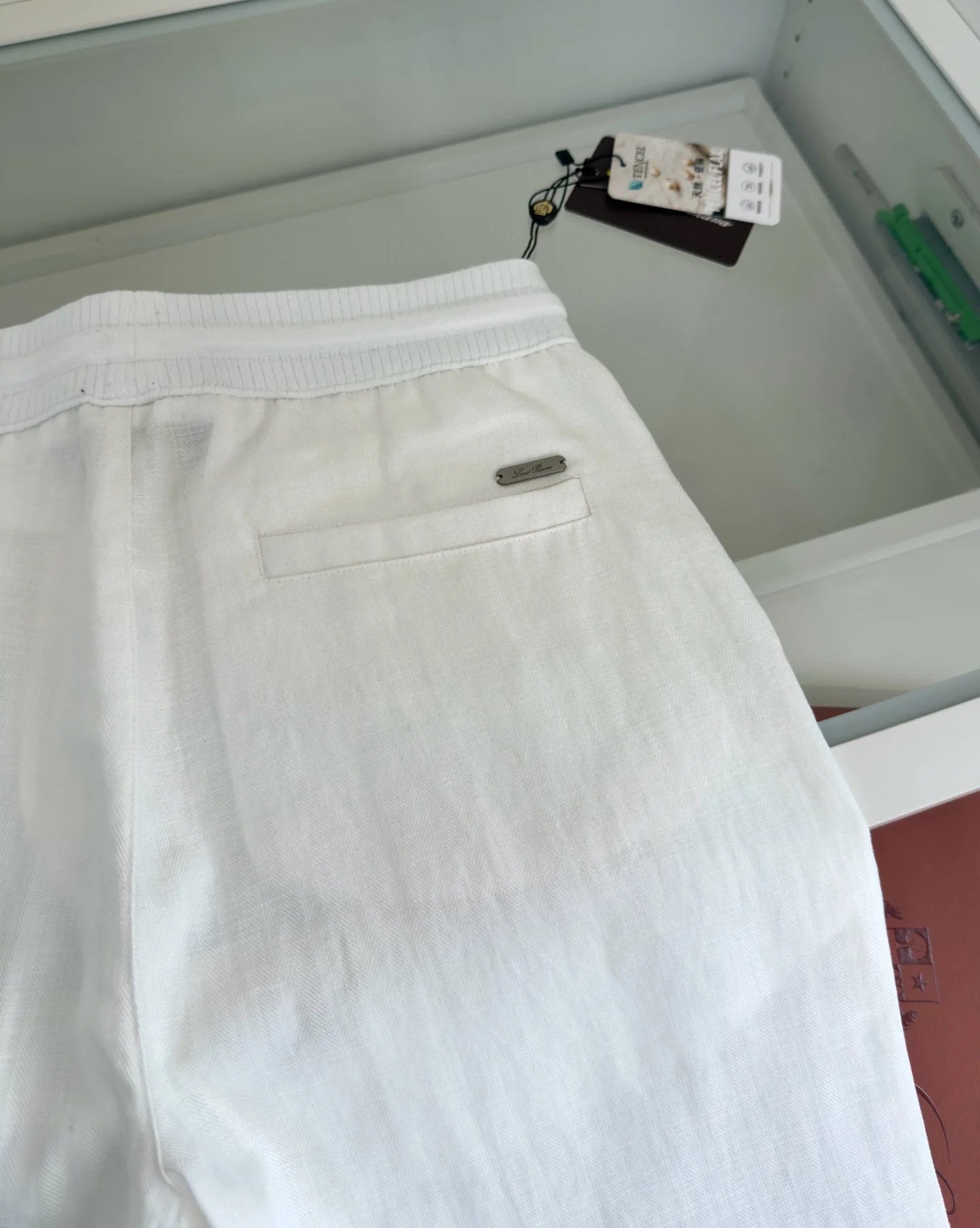 Italian LP men's summer new Tencel linen sweat-absorbing breathable simple fashion straight casual pants