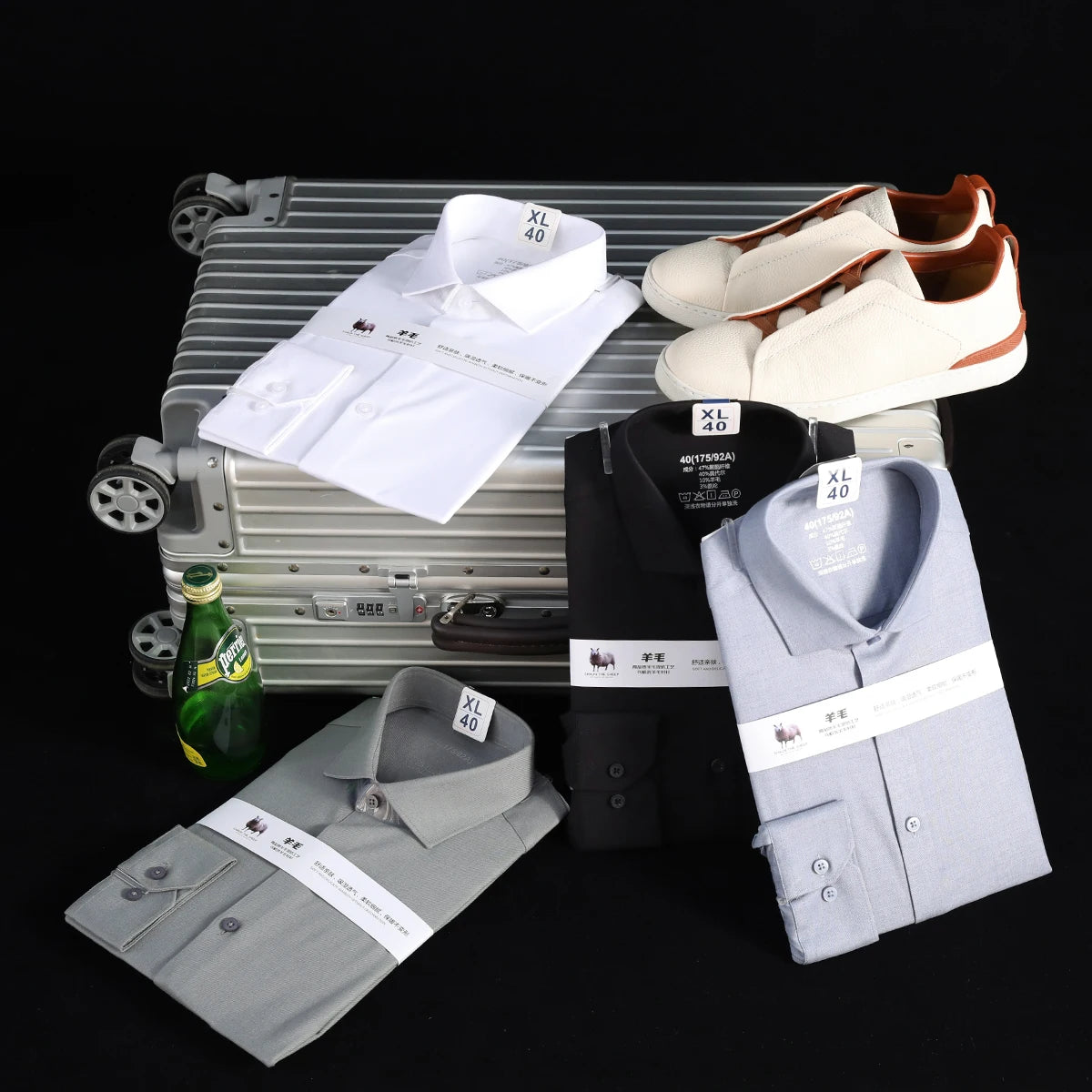 Premium old money style, spring and autumn new modal wool blended long-sleeved shirt business casual shirt