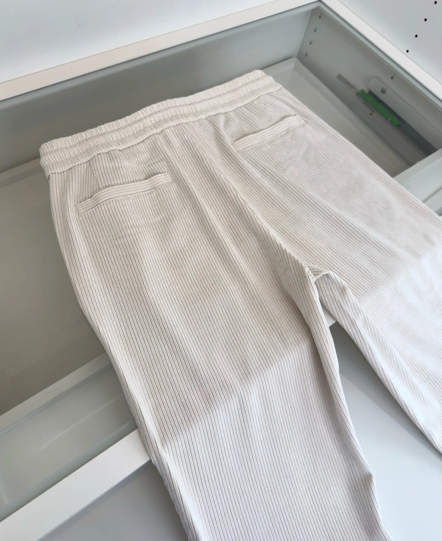 Italy BC spring new corduroy striped solid color versatile fashion old money wind straight casual pants