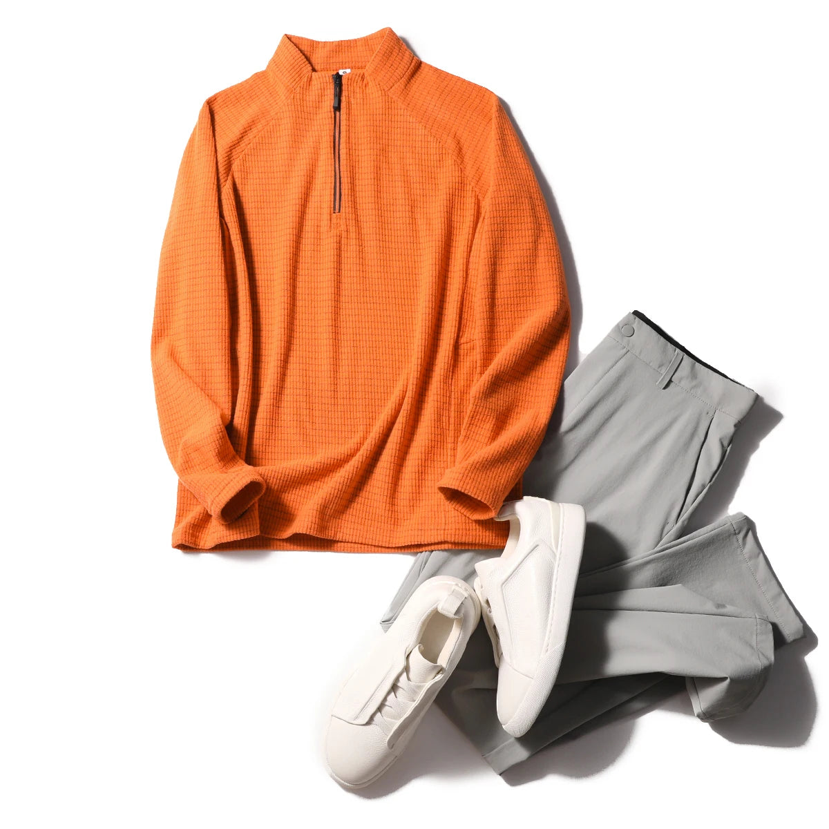 Spring and Autumn New Urban Outdoor Men's Long Sleeve T-Shirt Winter Fleece Bottom Shirt Top